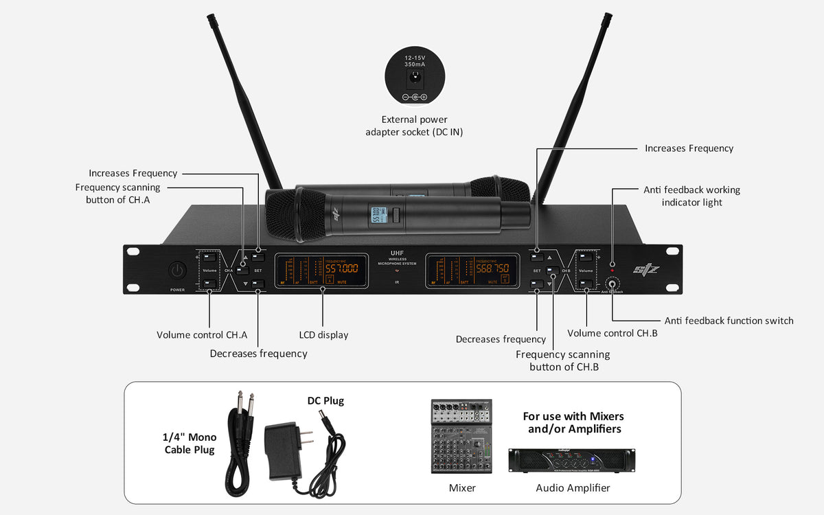 UHF Wireless Microphone (STZ-W5502)