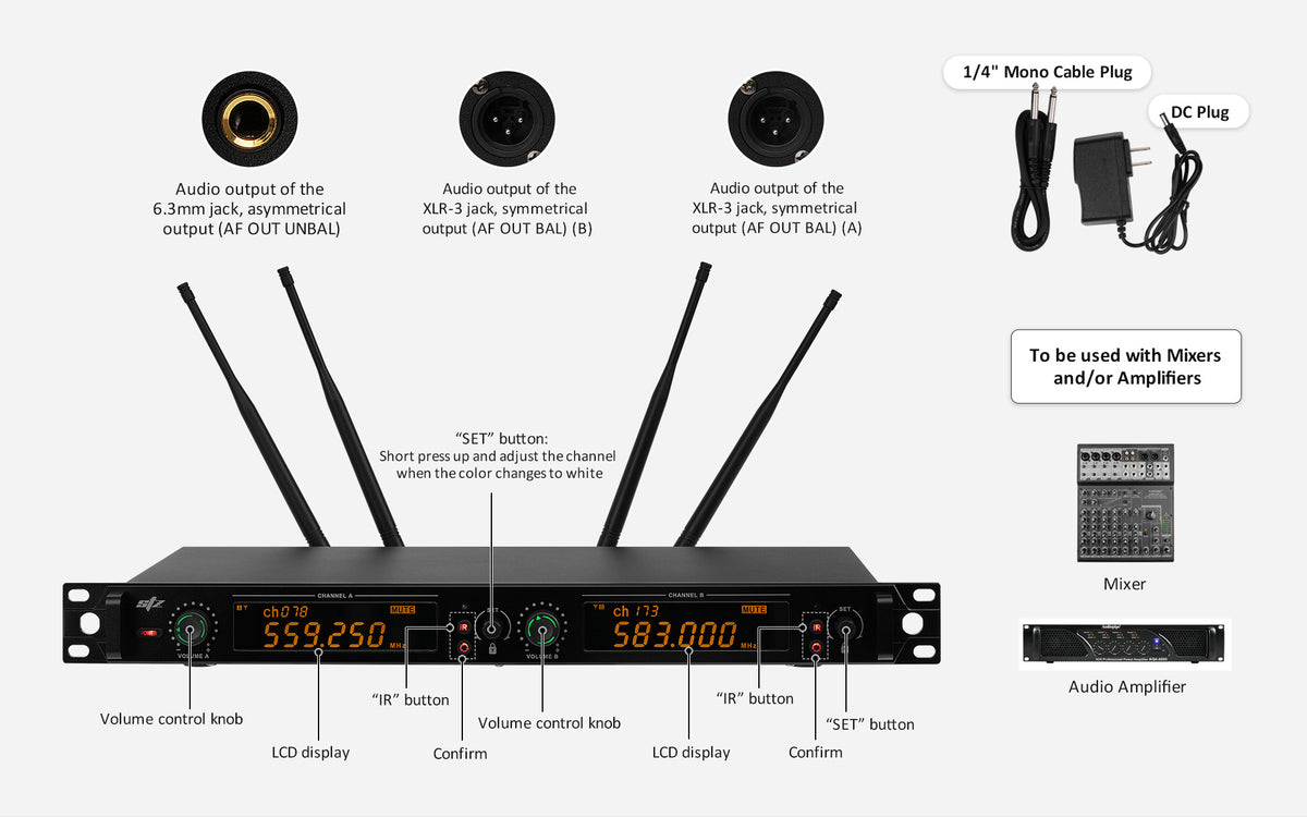UHF Wireless Microphone (STZ-W7752)