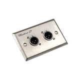 Duplex Metal Wall Plate XLR Male Connection (WP-XLR-M2)