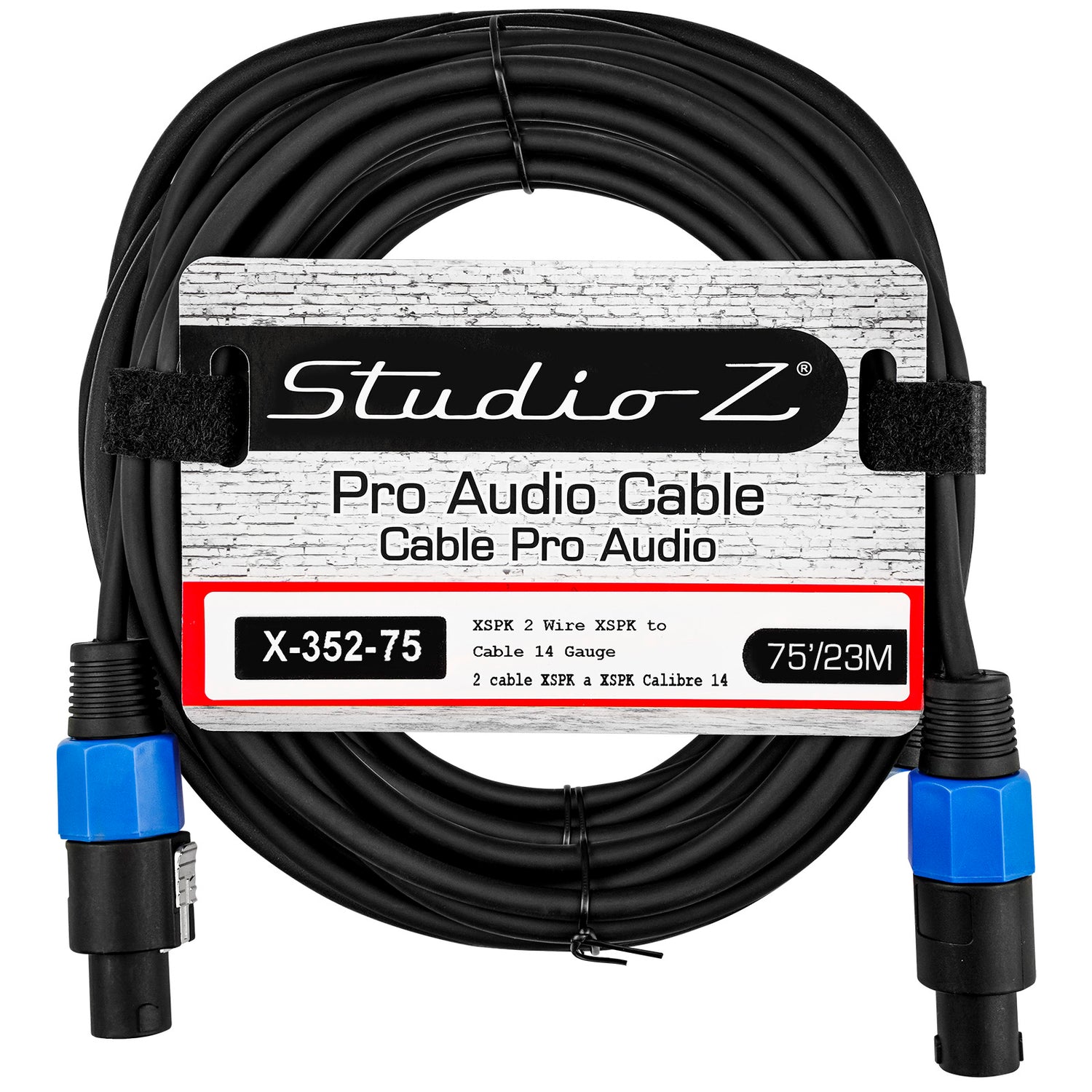 2 Wire SPKN Male to SPKN Male Pro Audio Cable (X-352-75)