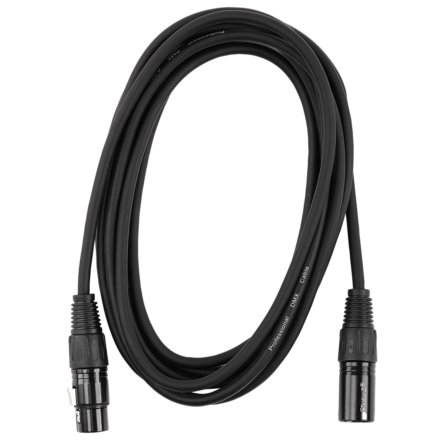 3 Pin XLR Male to XLR Female DMX Cable (ZDMX-3XLRMF-12B)