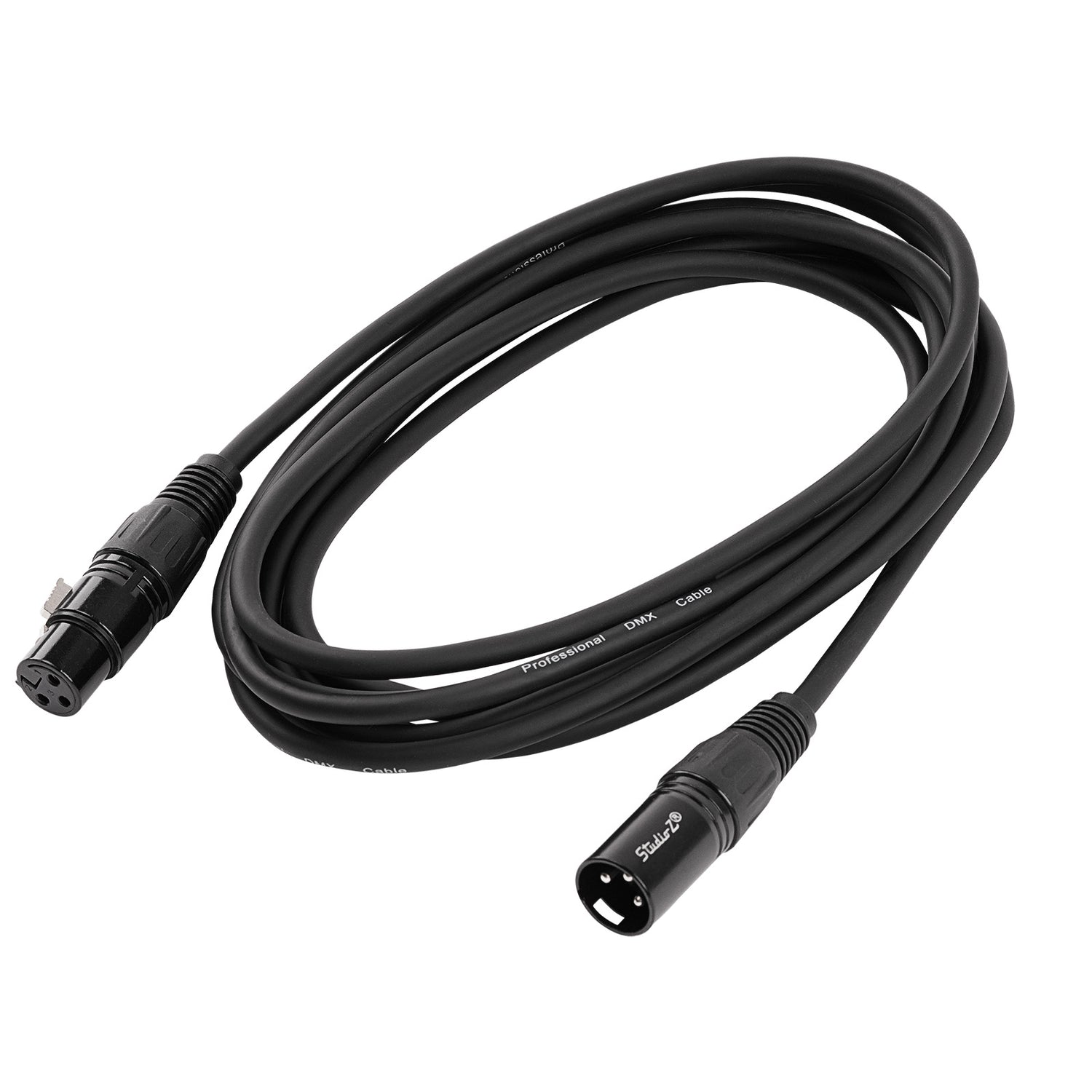 3 Pin XLR Male to XLR Female DMX Cable (ZDMX-3XLRMF-12B)