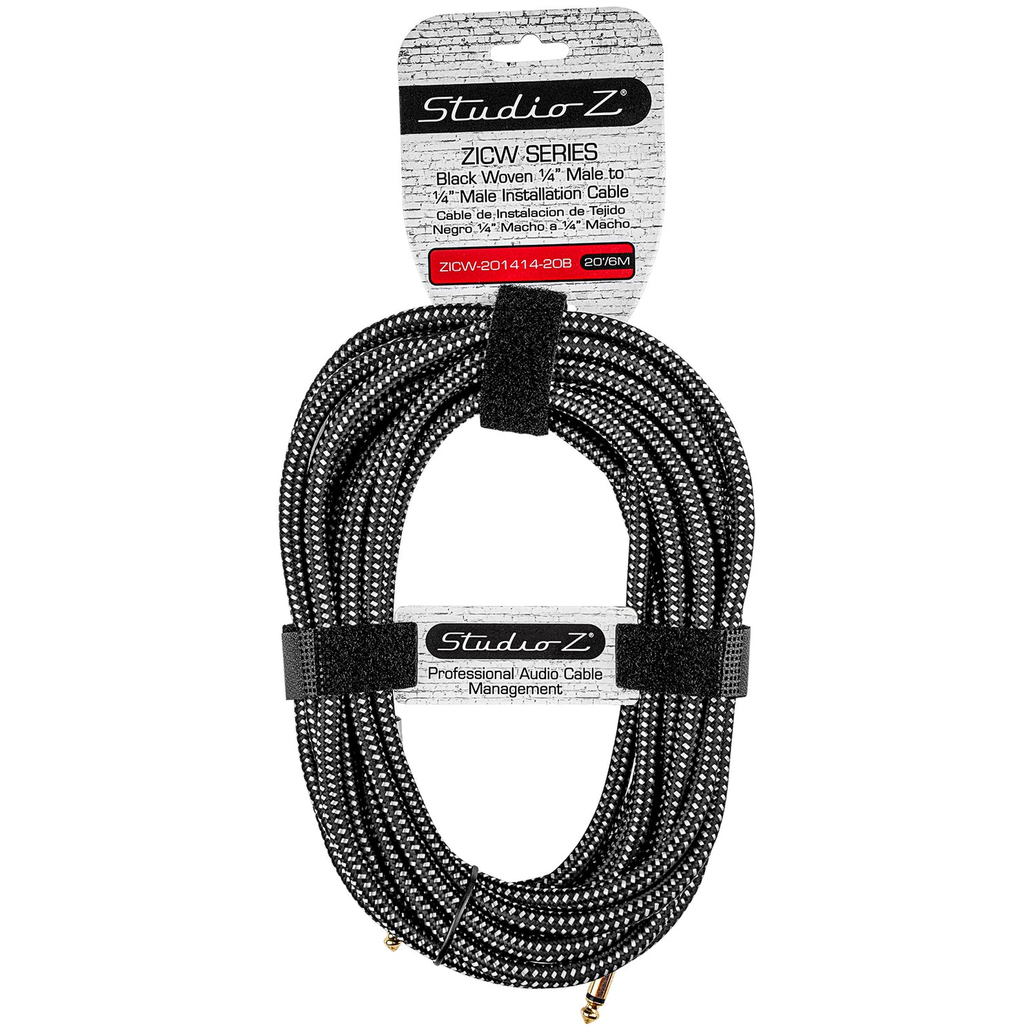 20' Black Woven 1/4