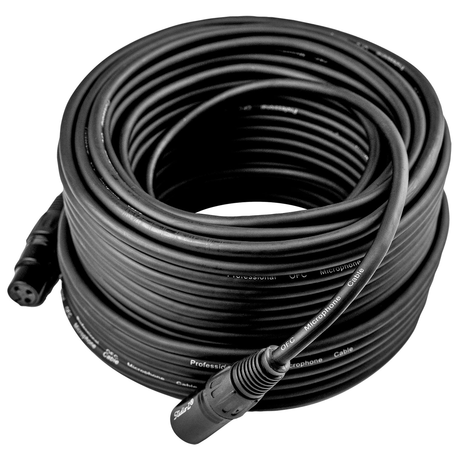 100' 3 Pin XLR Male to 3 Pin XLR Female, Microphone Cable (ZMC-24XMXF-100BP)