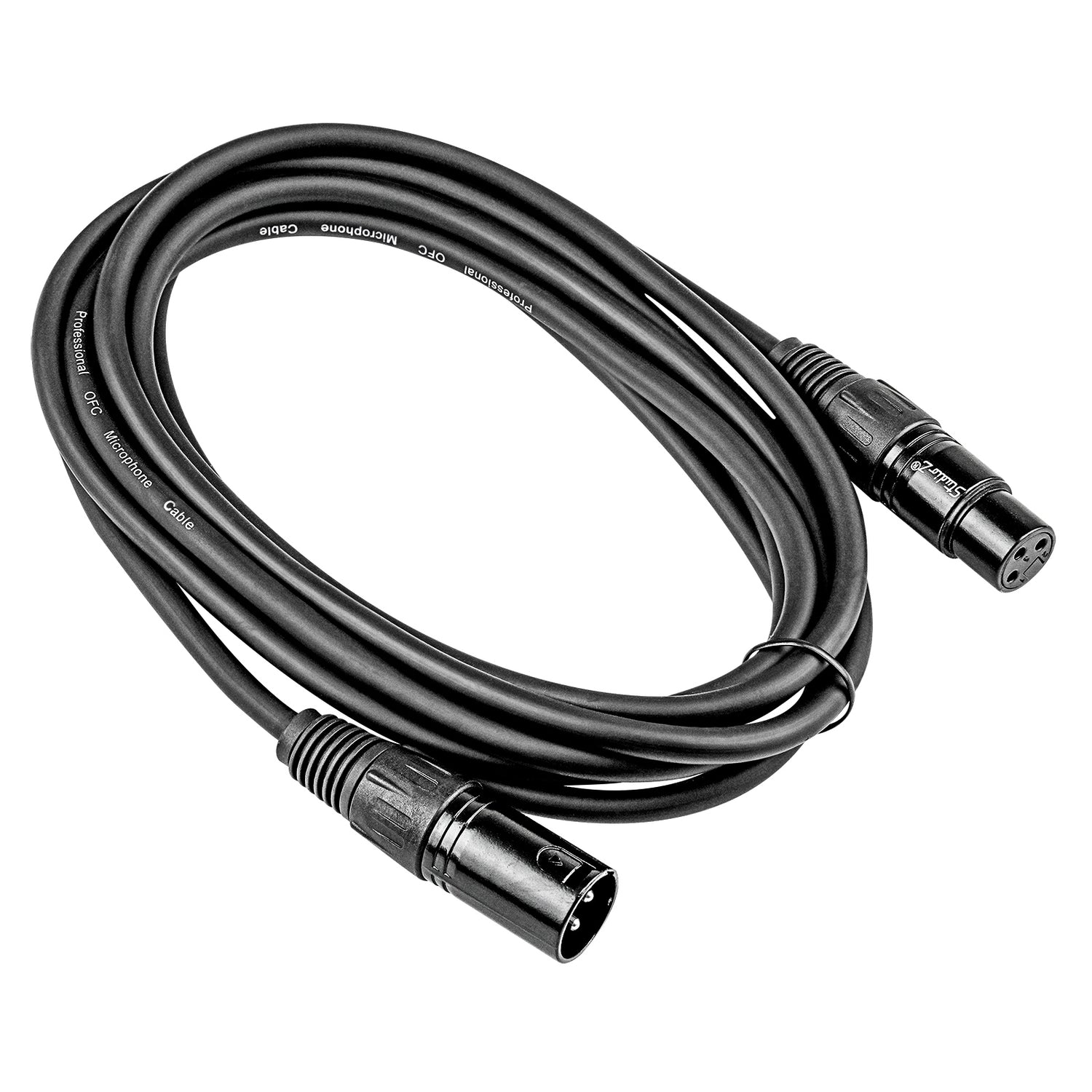 10' 3 Pin XLR Male to 3 Pin XLR Female, Microphone Cable (ZMC-24XMXF-10BP)
