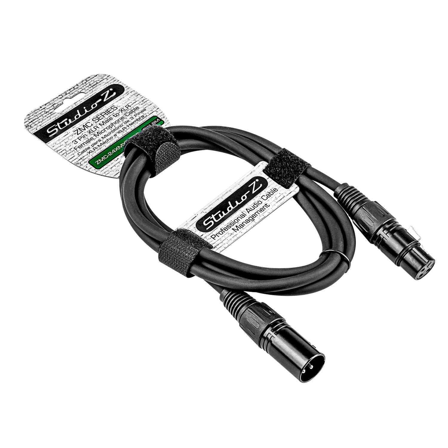 6' 3 Pin XLR Male to 3 Pin XLR Female, Microphone Cable (ZMC-24XMXF-6BP)