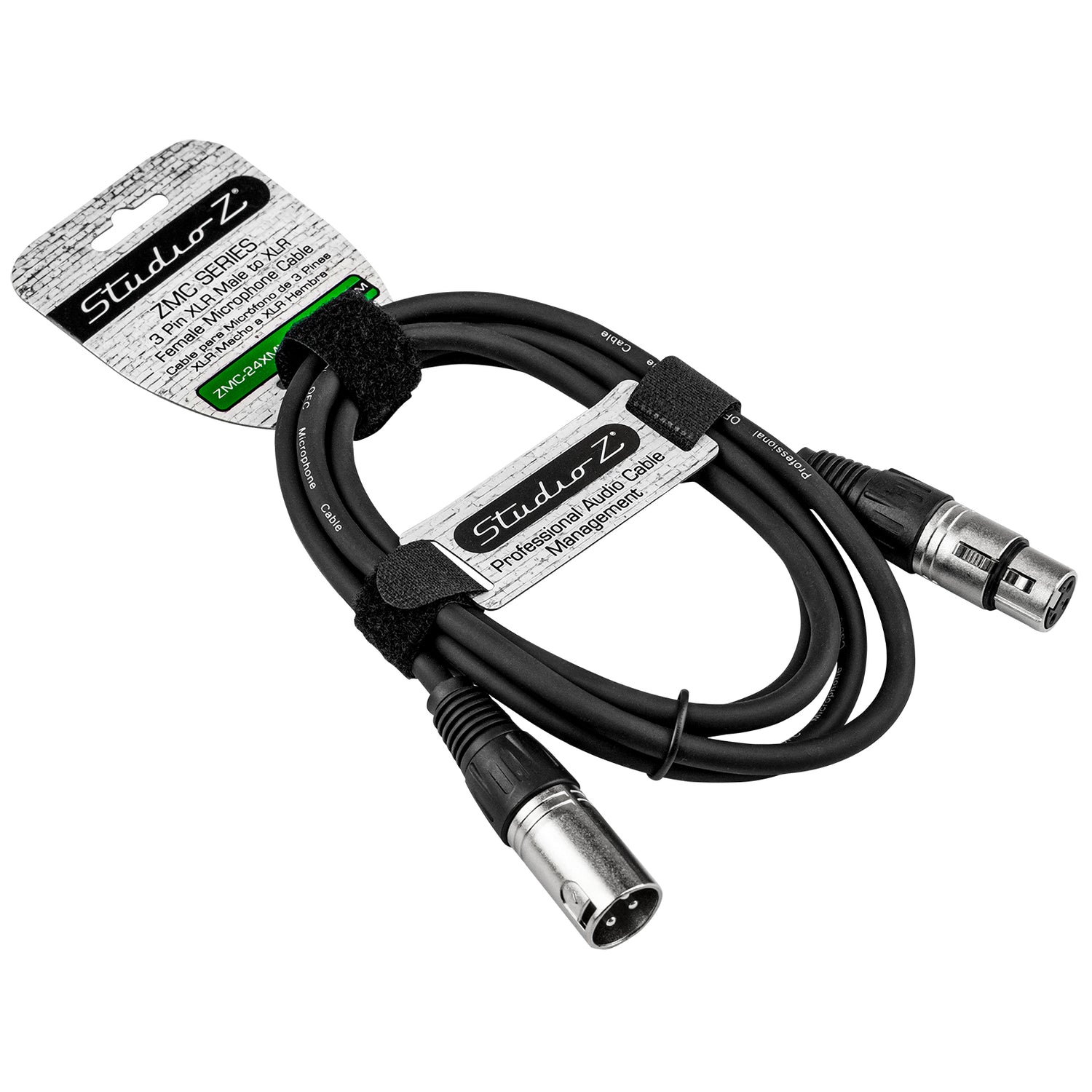 6' 3 Pin XLR Male to 3 Pin XLR Female, Microphone Cable (ZMC-24XMXF-6NP)
