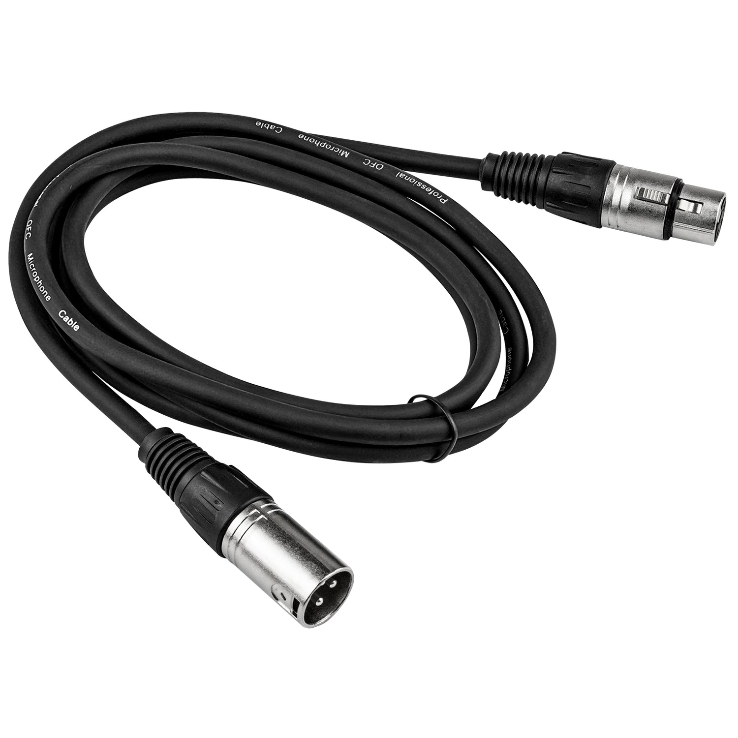 6' 3 Pin XLR Male to 3 Pin XLR Female, Microphone Cable (ZMC-24XMXF-6NP)