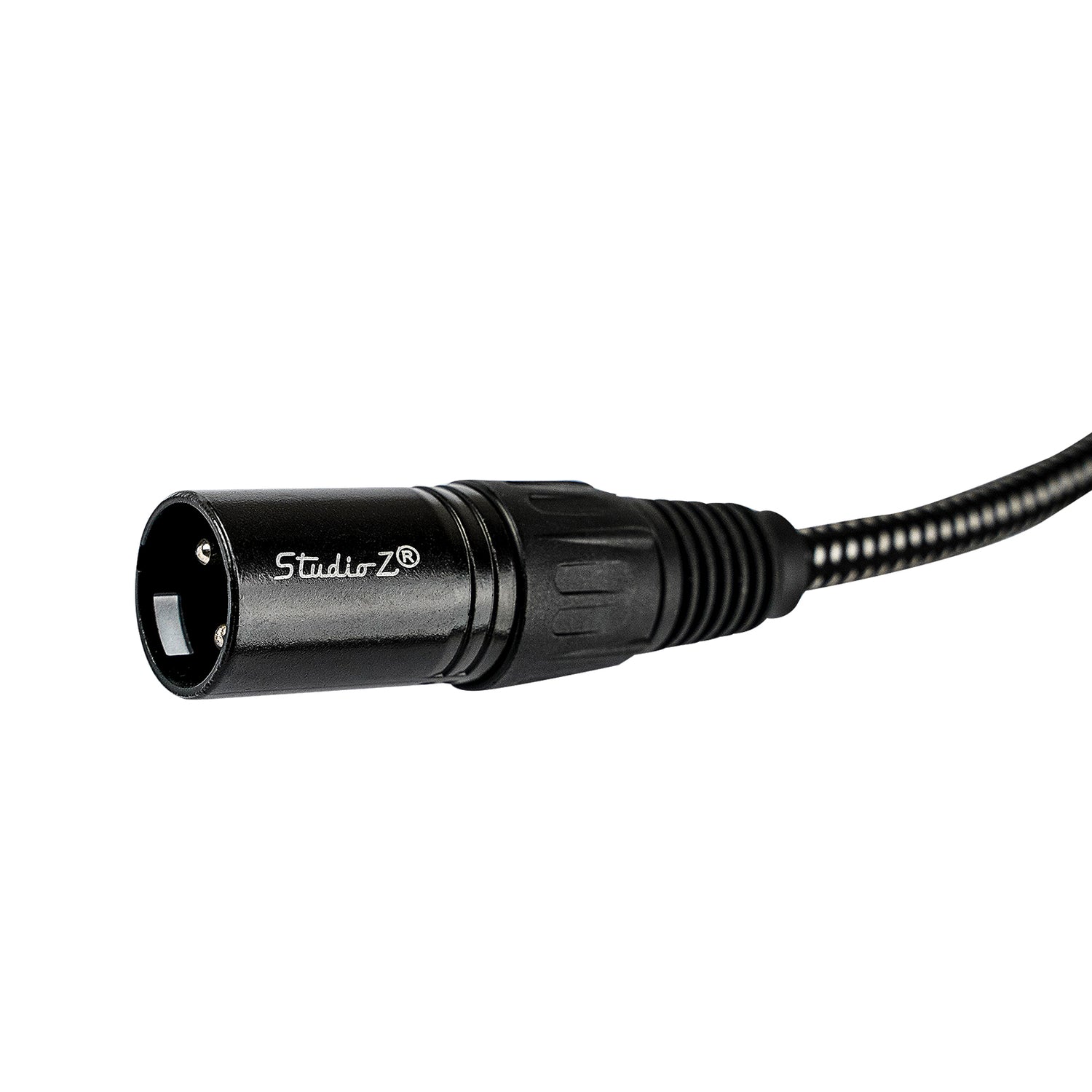 6' Black Woven 3 Pin XLR Male to 3 Pin XLR Female, Microphone Cable (ZMCW-24XMXF-6B)