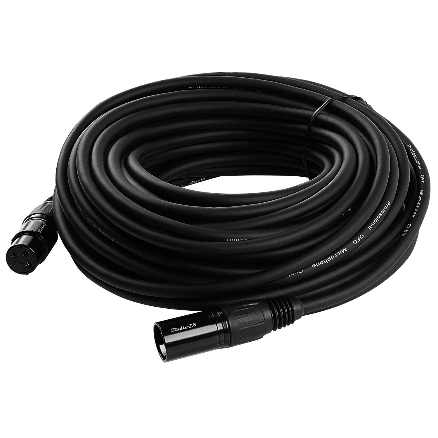 50' 3 Pin XLR Male to XLR Female Microphone Cable (ZMV-24XMXF-50BP)