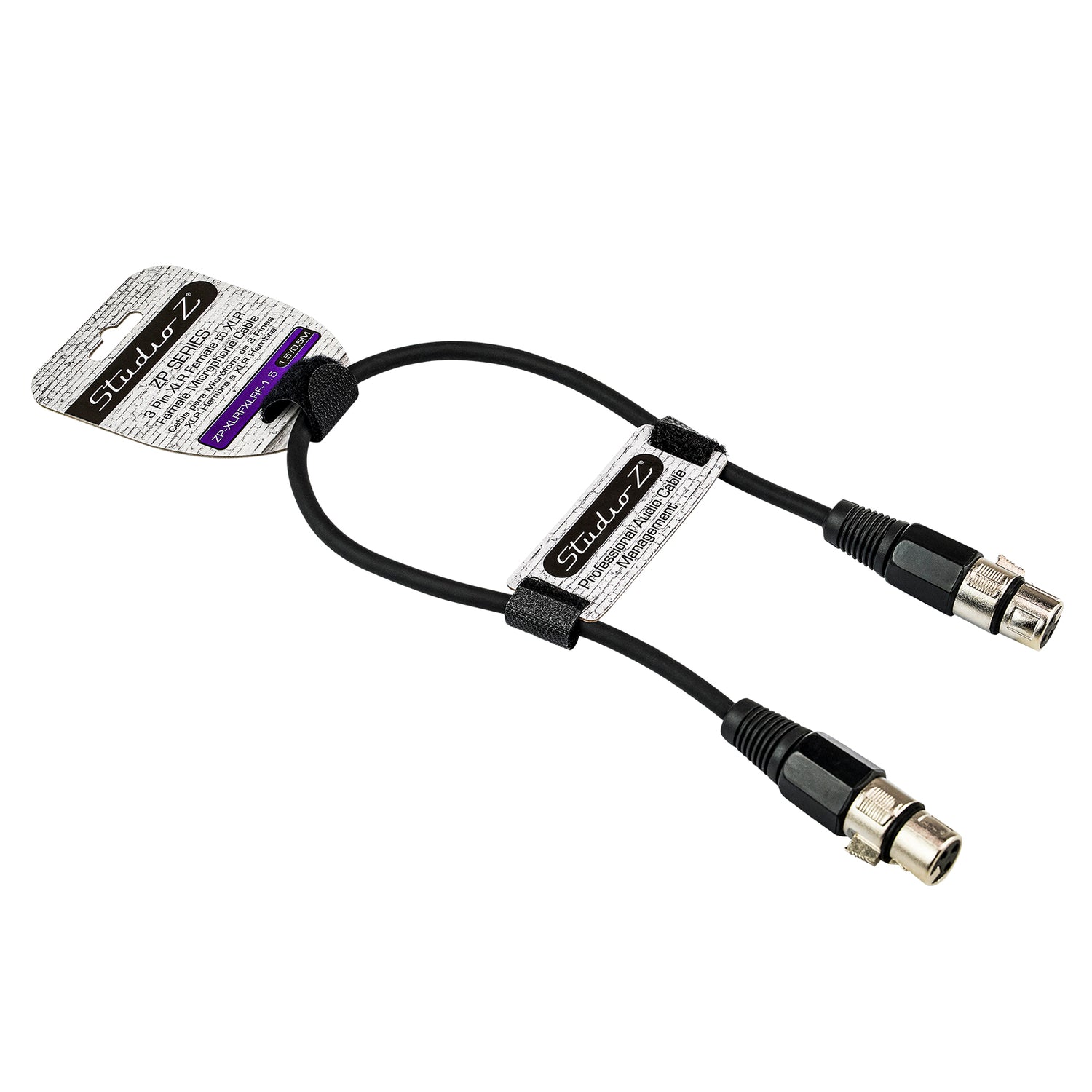 1.5' 3 Pin XLR Female to XLR Female Cable (ZP-XLRFXLRF-1.5)