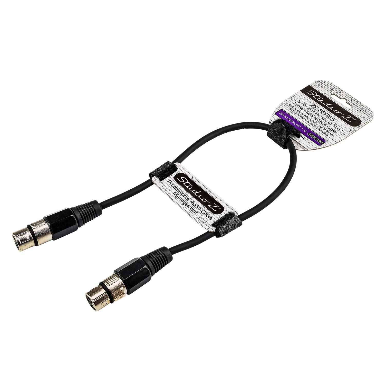 1.5' 3 Pin XLR Female to XLR Female Cable (ZP-XLRFXLRF-1.5)