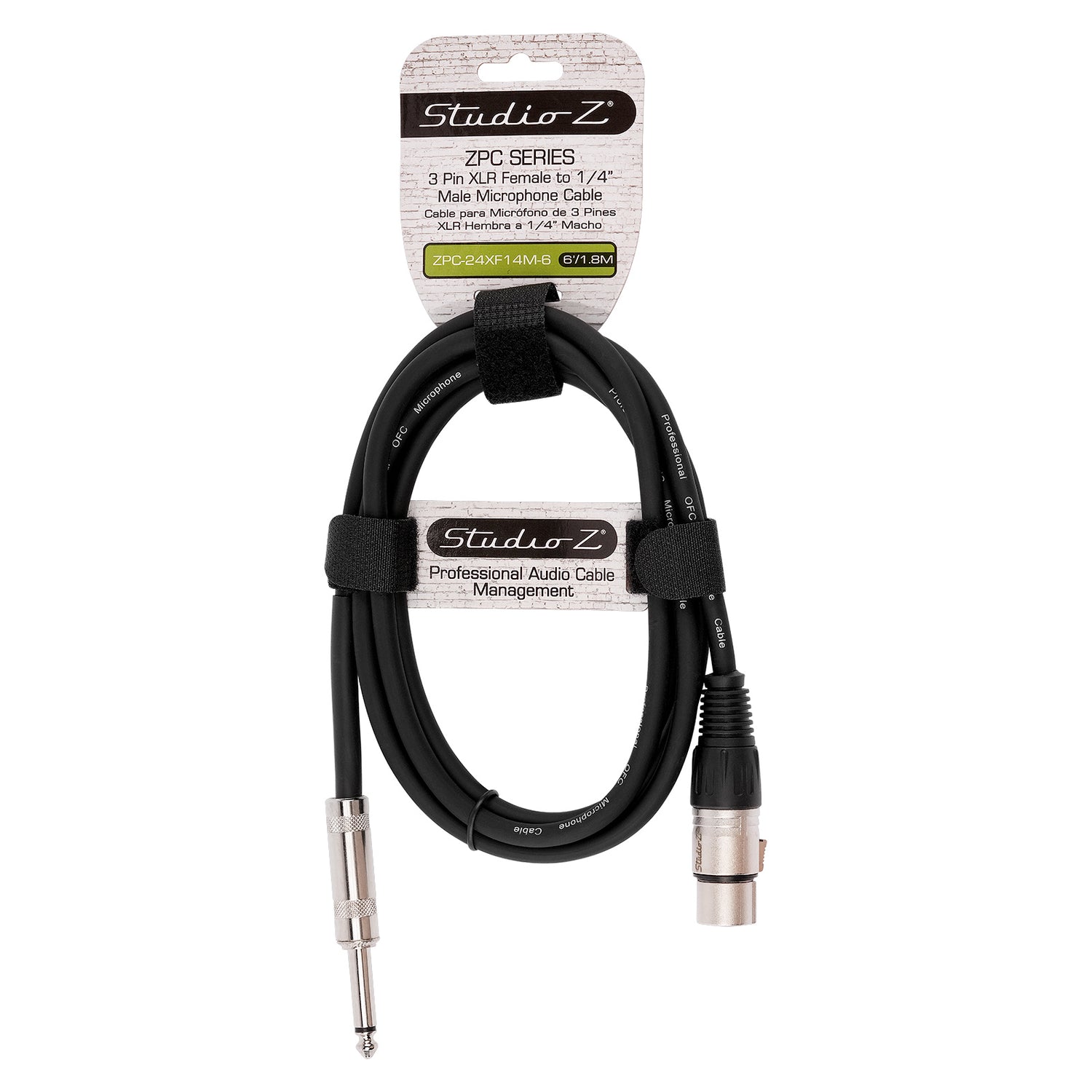 6' 3 Pin XLR Female to 1/4