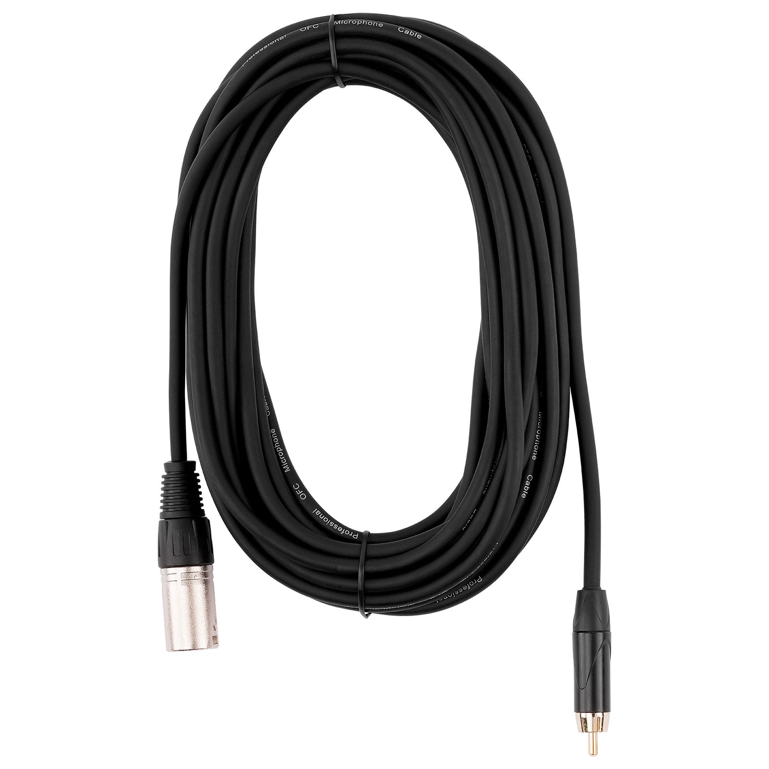 25' 3 Pin XLR Female to RCA Male Plug, Microphone Cable (ZPC-24XMRCA-25)