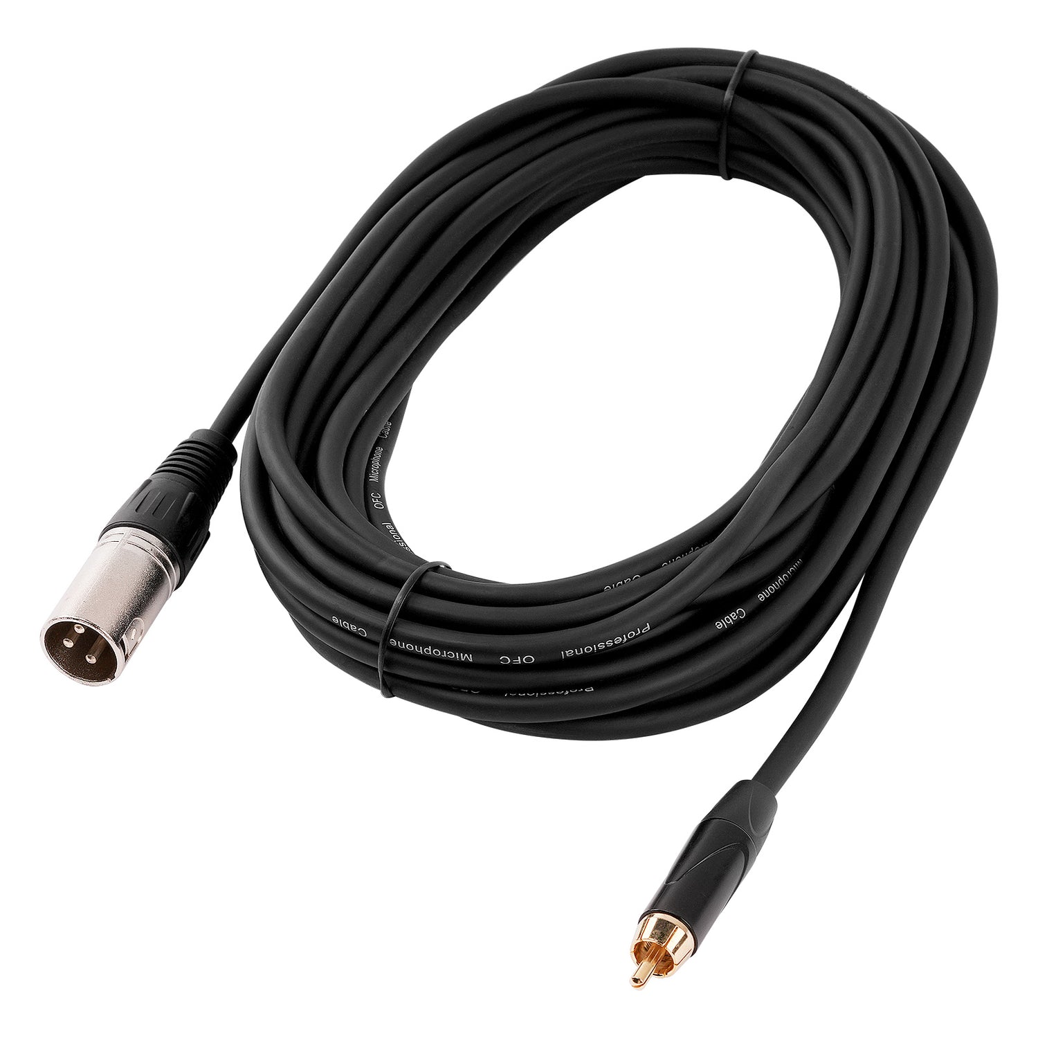 25' 3 Pin XLR Female to RCA Male Plug, Microphone Cable (ZPC-24XMRCA-25)