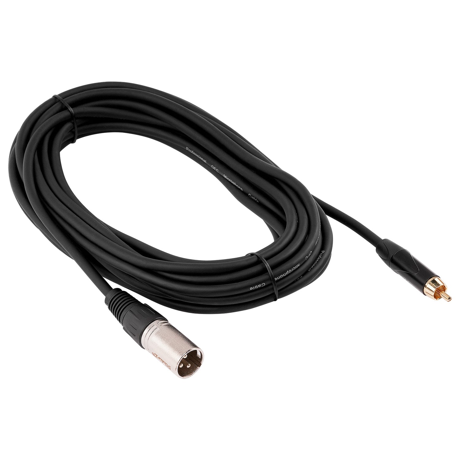 25' 3 Pin XLR Female to RCA Male Plug, Microphone Cable (ZPC-24XMRCA-25)