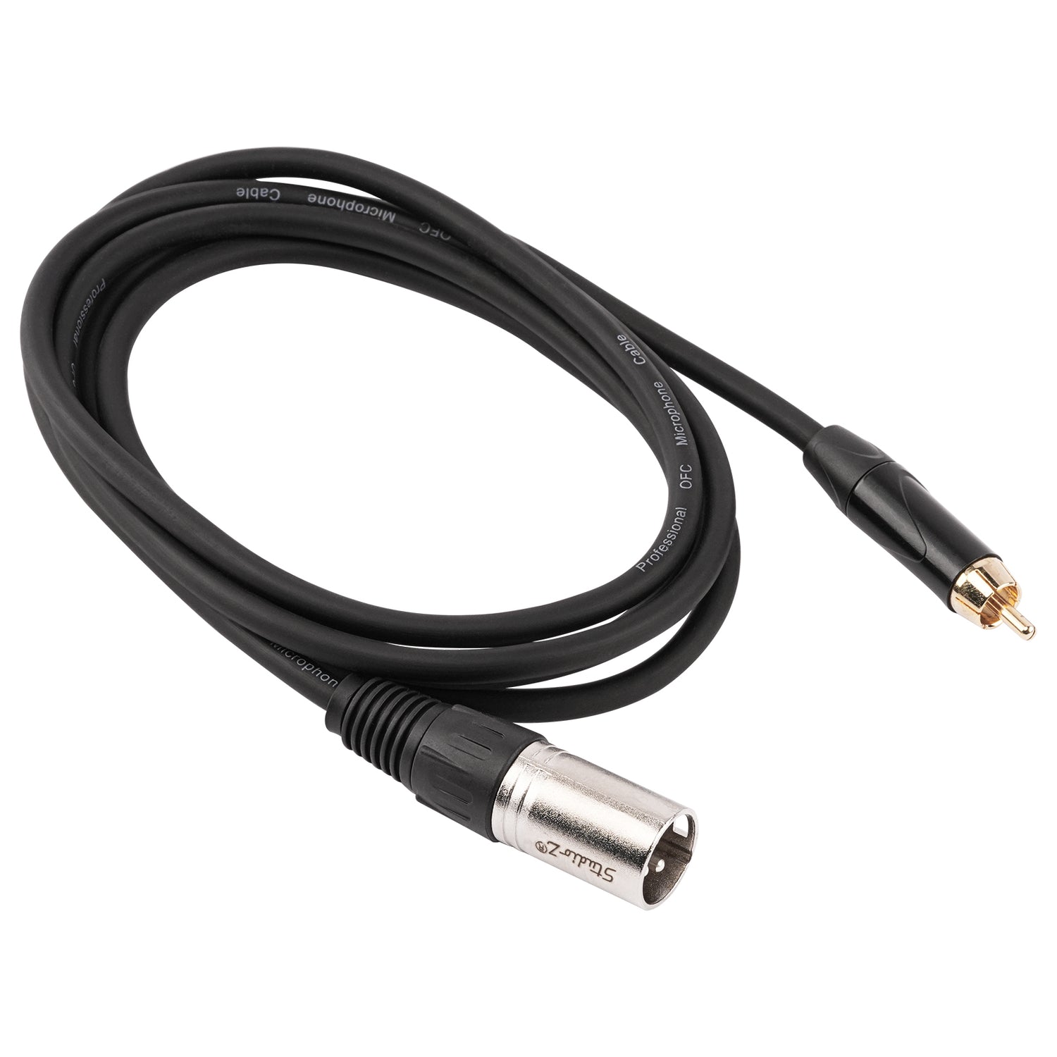 6' 3 Pin XLR Female to RCA Male Plug, Microphone Cable (ZPC-24XMRCA-6)