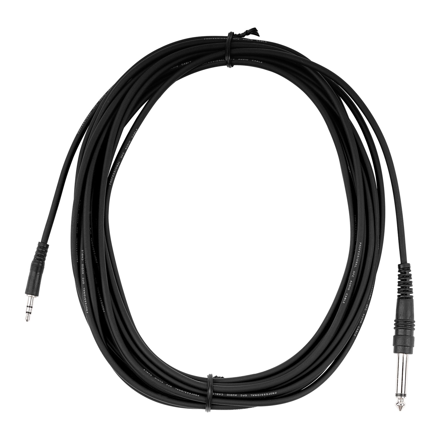 10' Mono Interconnect 1/4” TS to 3.5mm TRS Audio Cable (ZPC-35S14M-10)
