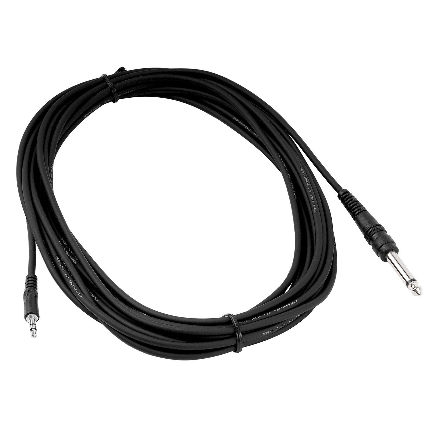 10' Mono Interconnect 1/4” TS to 3.5mm TRS Audio Cable (ZPC-35S14M-10)