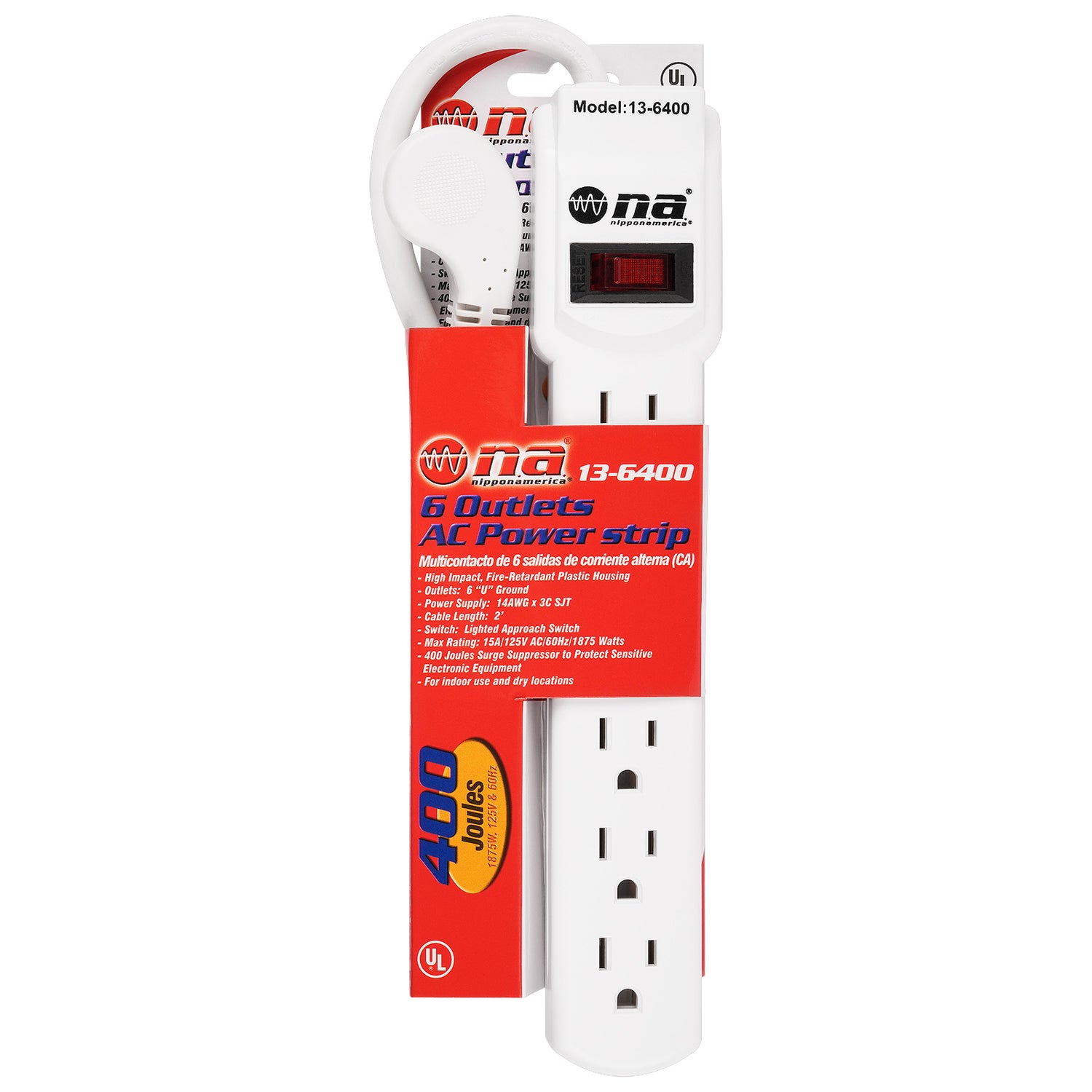 6 Outlet AC Power Strip (13-6400)