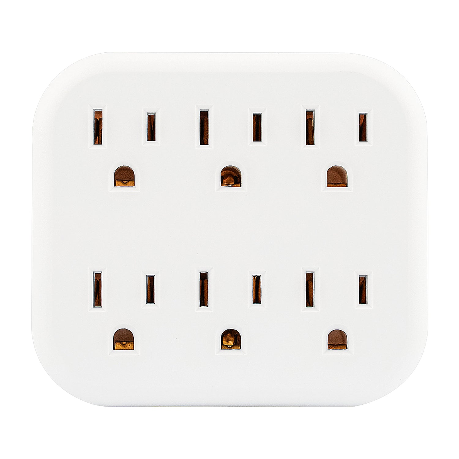 6 Outlet Grounded Wall Socket (14-516)