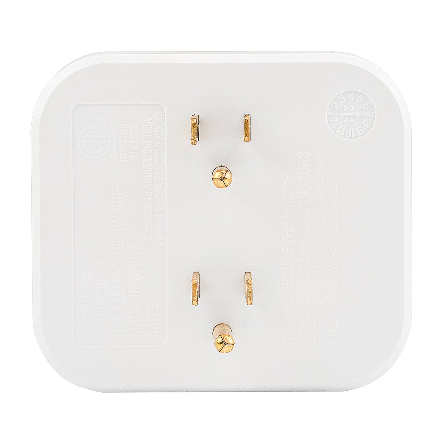 6 Outlet Grounded Wall Socket (14-516)