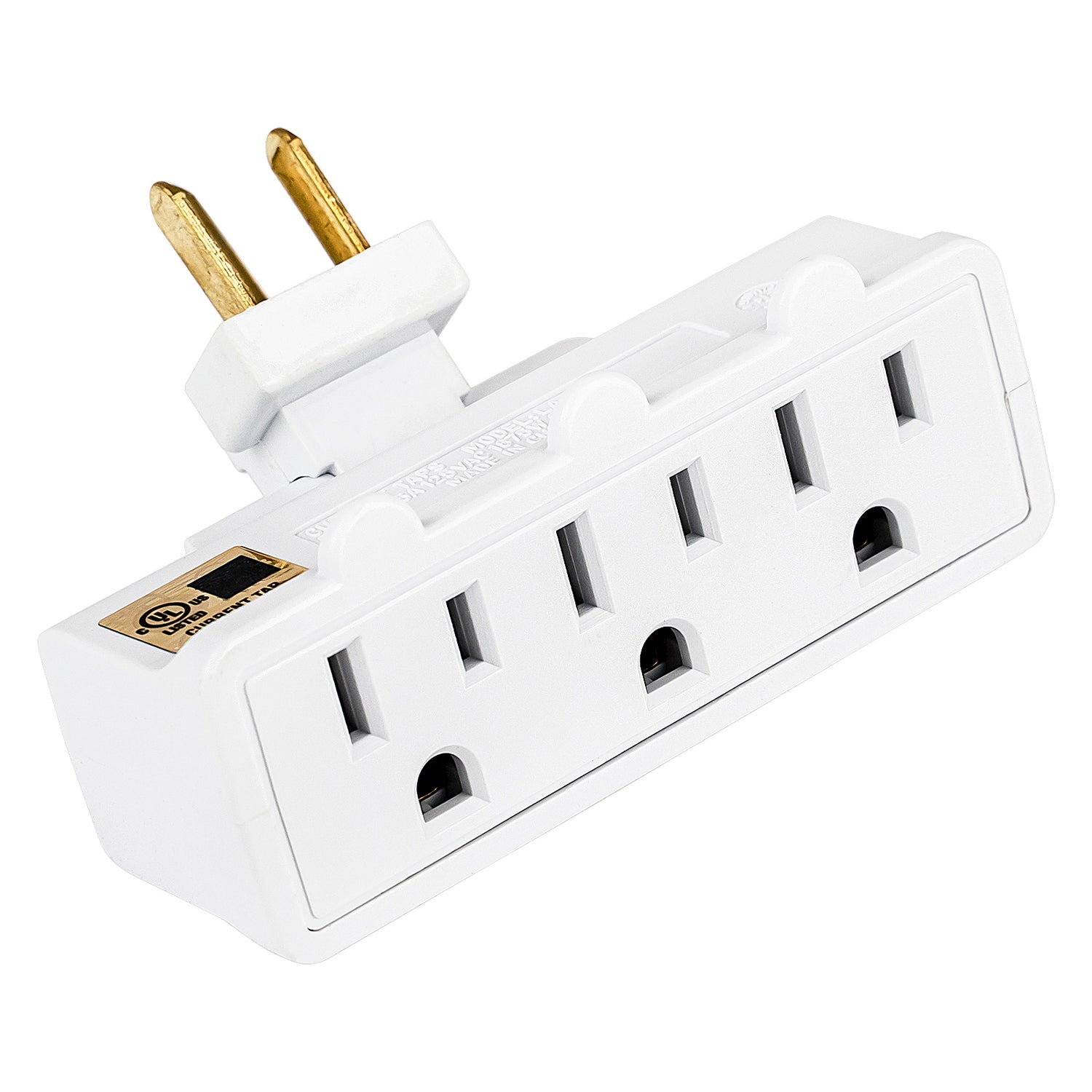 3 Outlet Swiveling Grounded Wall Socket (14-519)