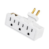 3 Outlet Swiveling Grounded Wall Socket (14-519)