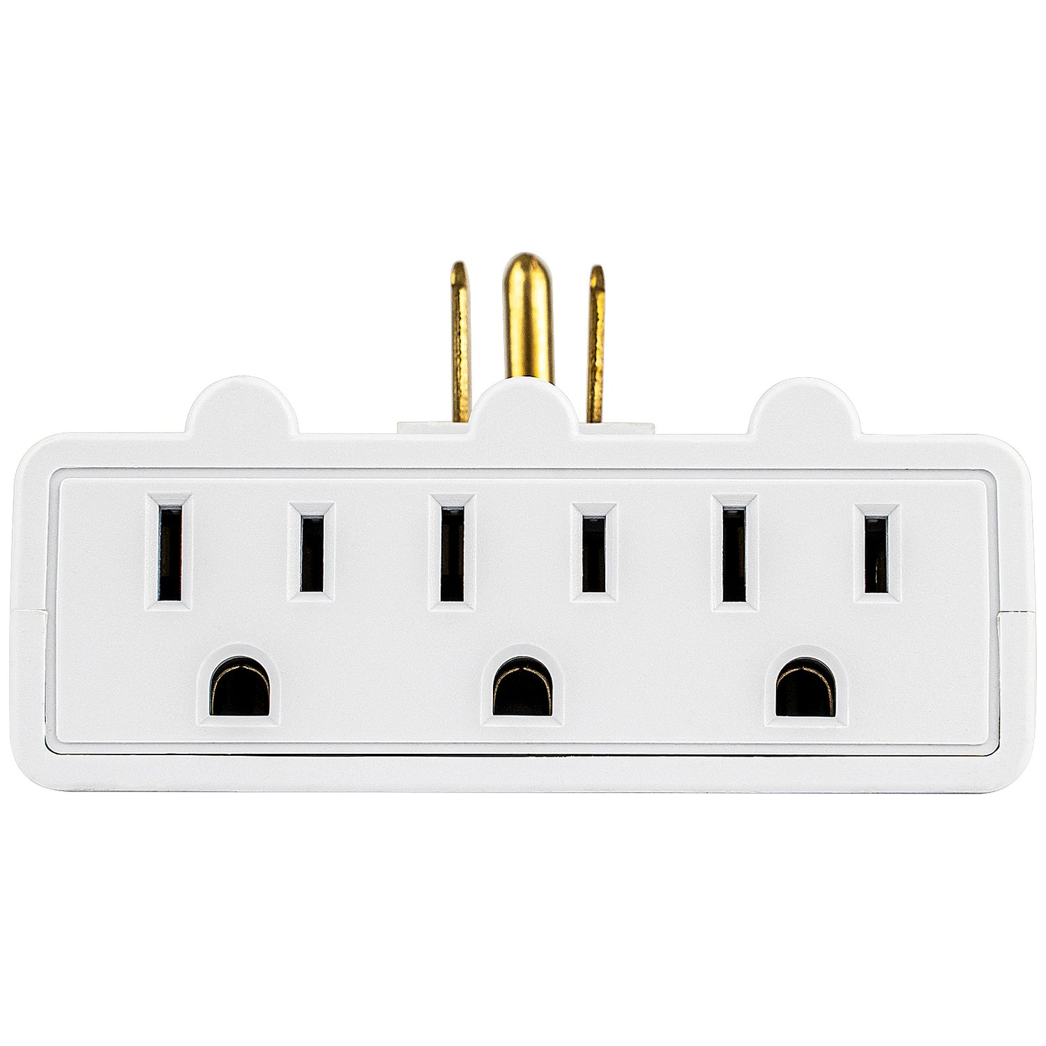 3 Outlet Swiveling Grounded Wall Socket (14-519)
