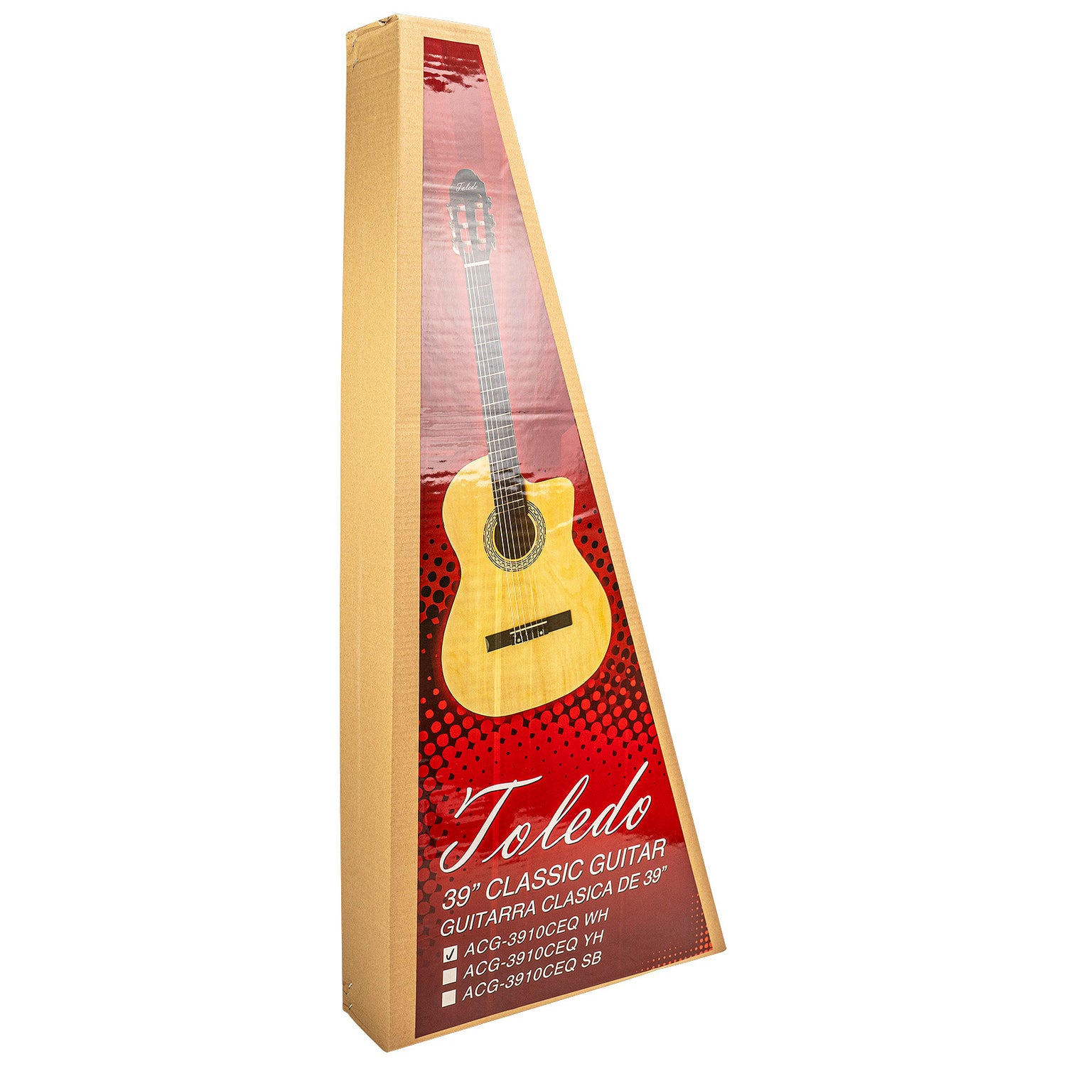 39” Electro Acoustic Cutaway Guitar, Bright Wood (ACG-3910CEQ-WH)