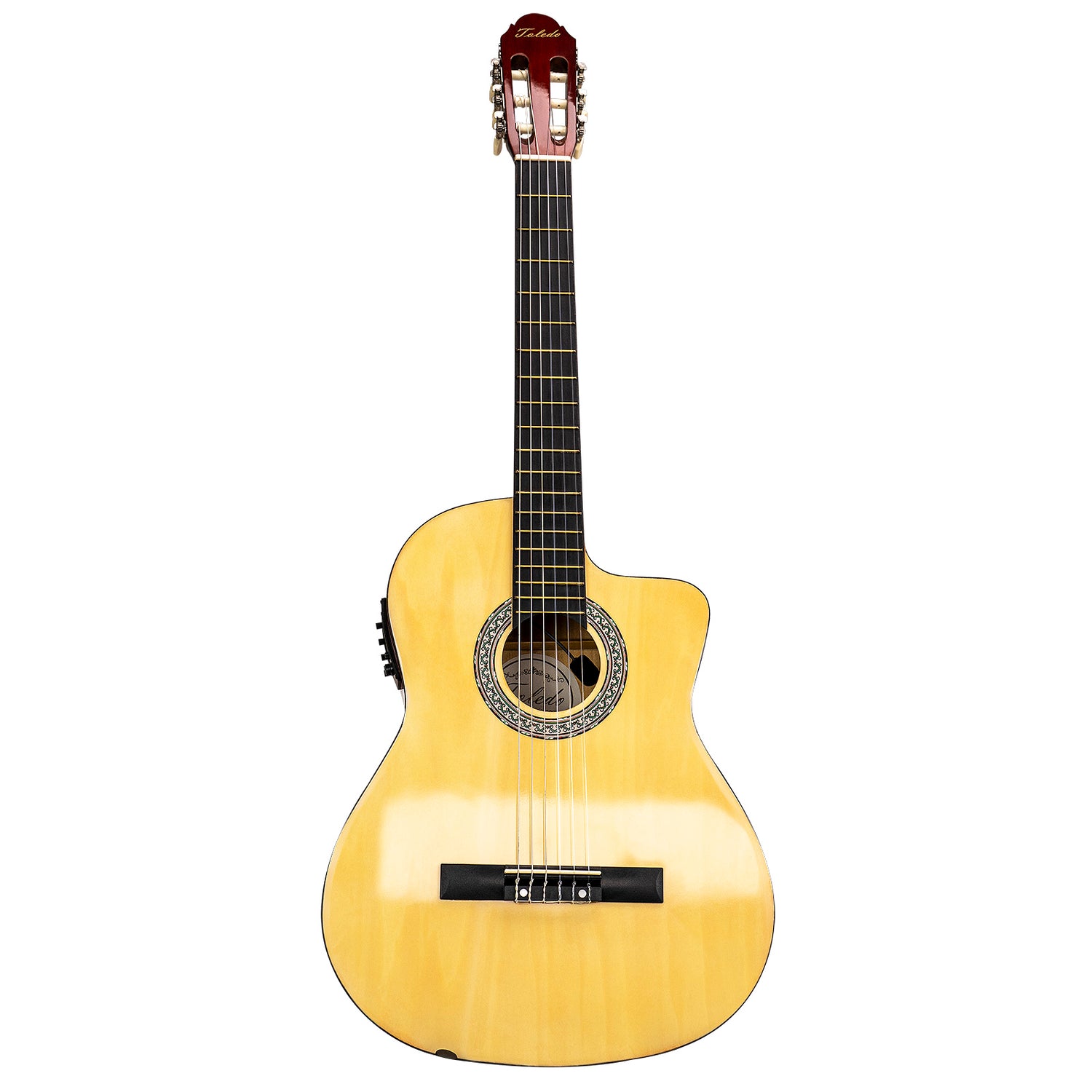 39” Electro Acoustic Cutaway Guitar, Bright Wood (ACG-3910CEQ-WH)