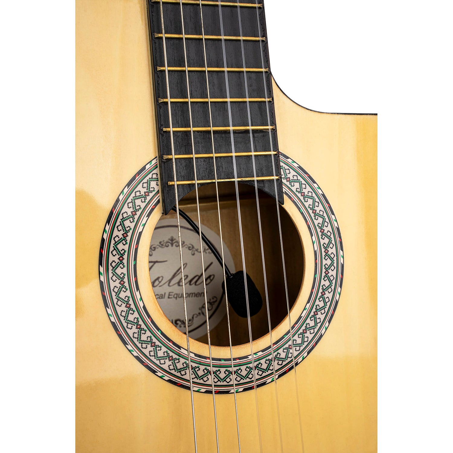 39” Electro Acoustic Cutaway Guitar, Bright Wood (ACG-3910CEQ-WH)