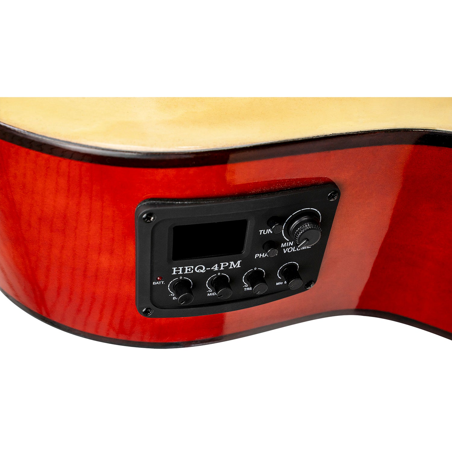 39” Electro Acoustic Cutaway Guitar, Bright Wood (ACG-3910CEQ-WH)