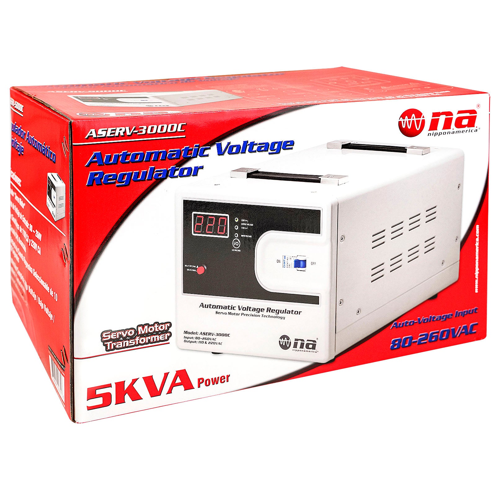 3KVA Automatic Voltage Regulator (ASERV-3000C) – NipponAmerica