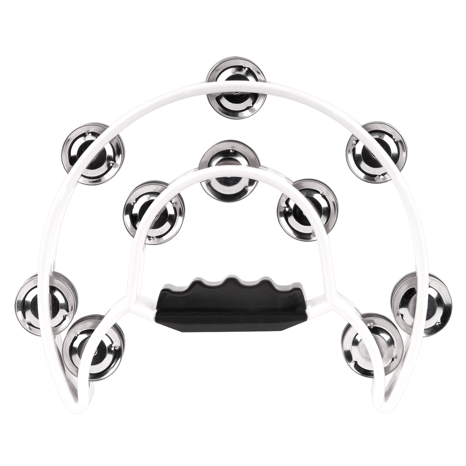 Dual Tambourine, White (ATM-818 WHT)