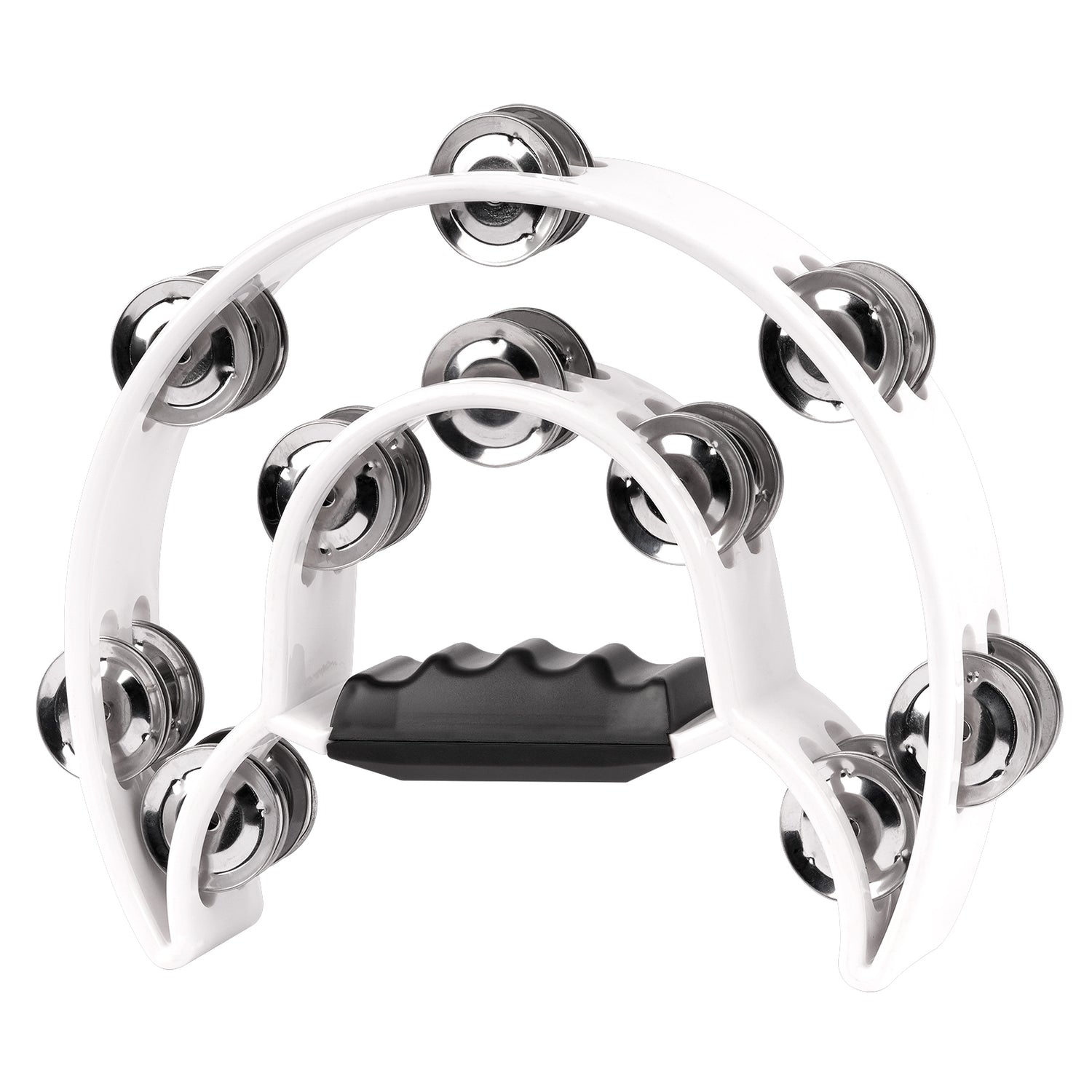 Dual Tambourine, White (ATM-818 WHT)