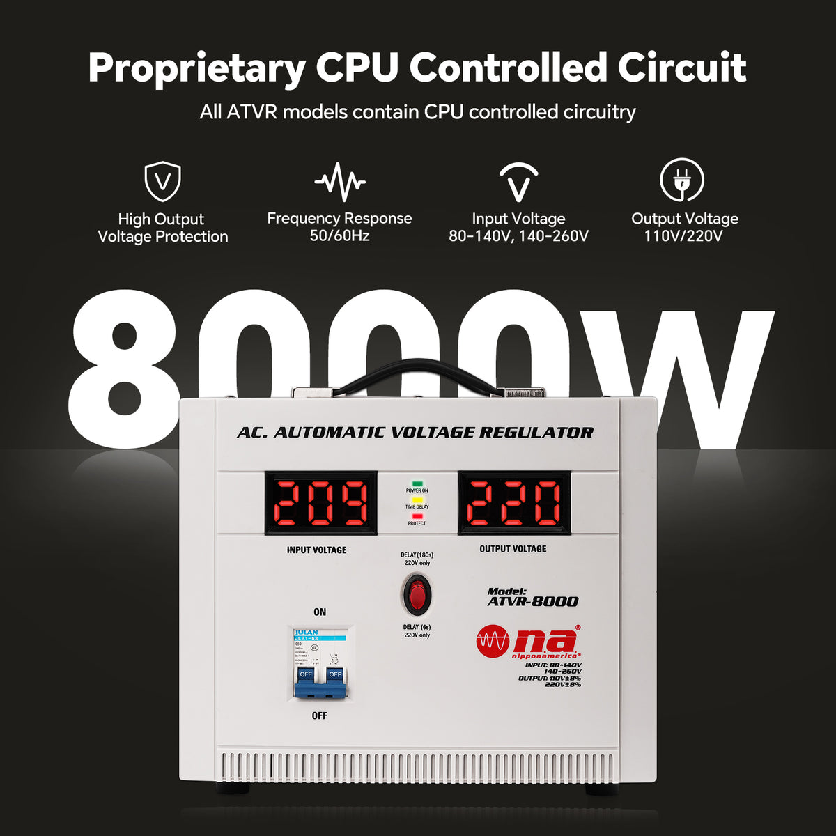 8000VA Automatic Voltage Regulator (ATVR-8000)