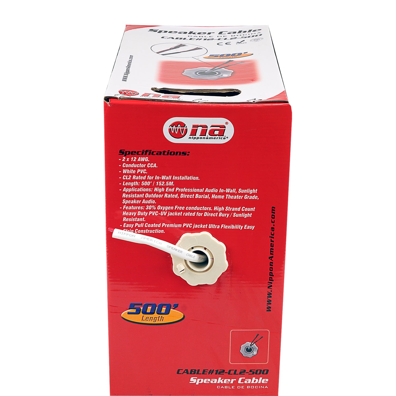 In-Wall Speaker Cable (CABLE 12CL2-500)