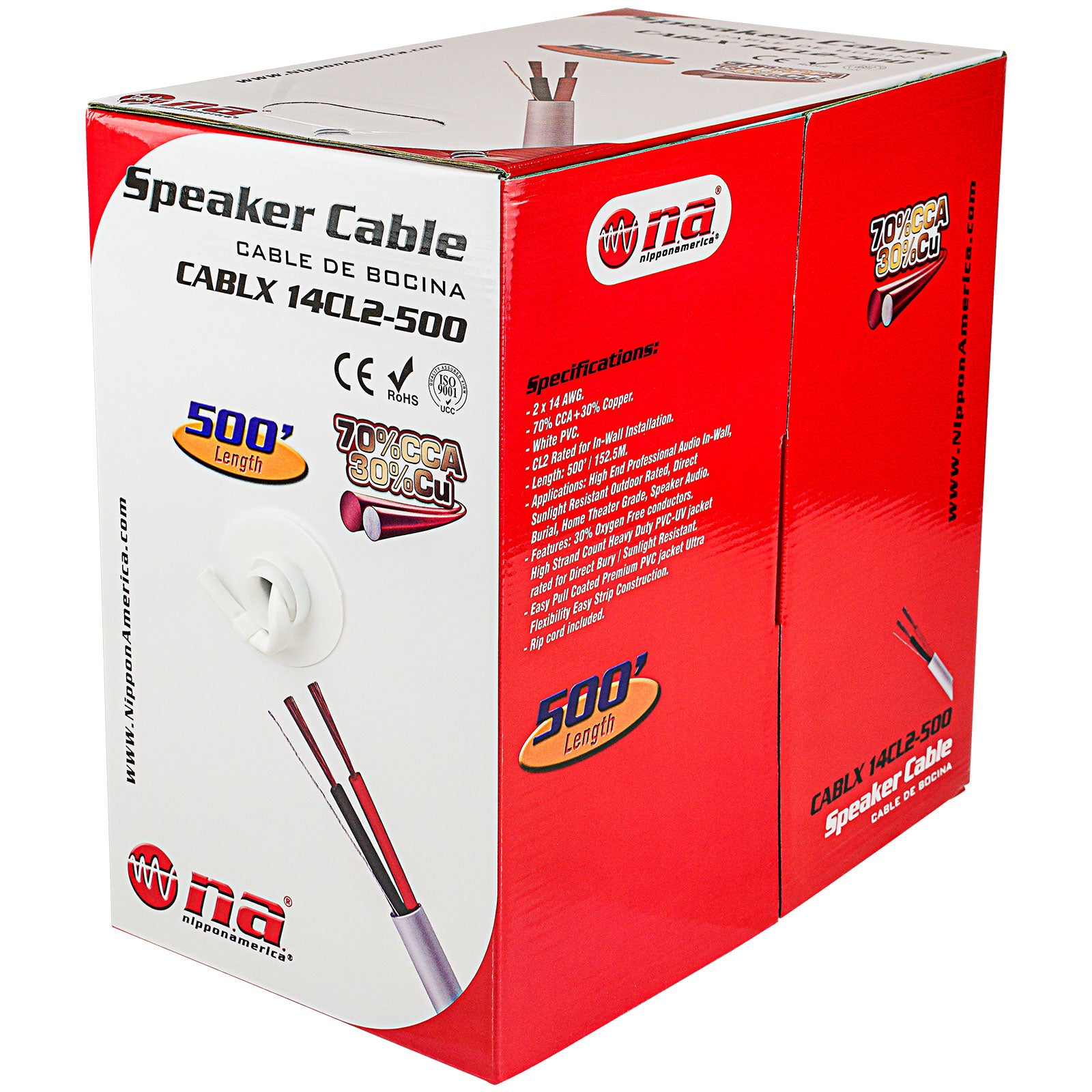 500FT Speaker Cable (CABLX 14CL2-500) – NipponAmerica
