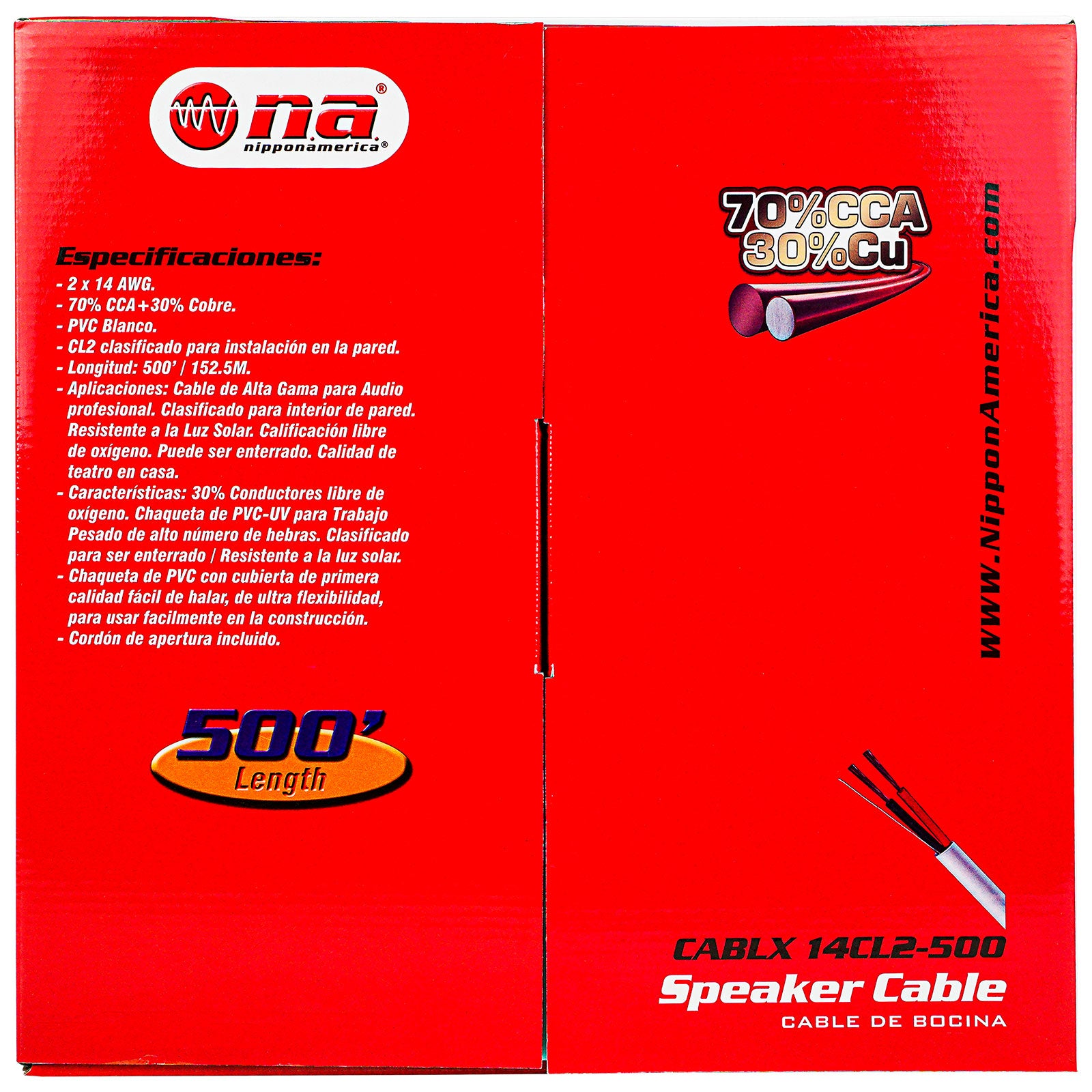 500FT Speaker Cable (CABLX 14CL2-500) – NipponAmerica