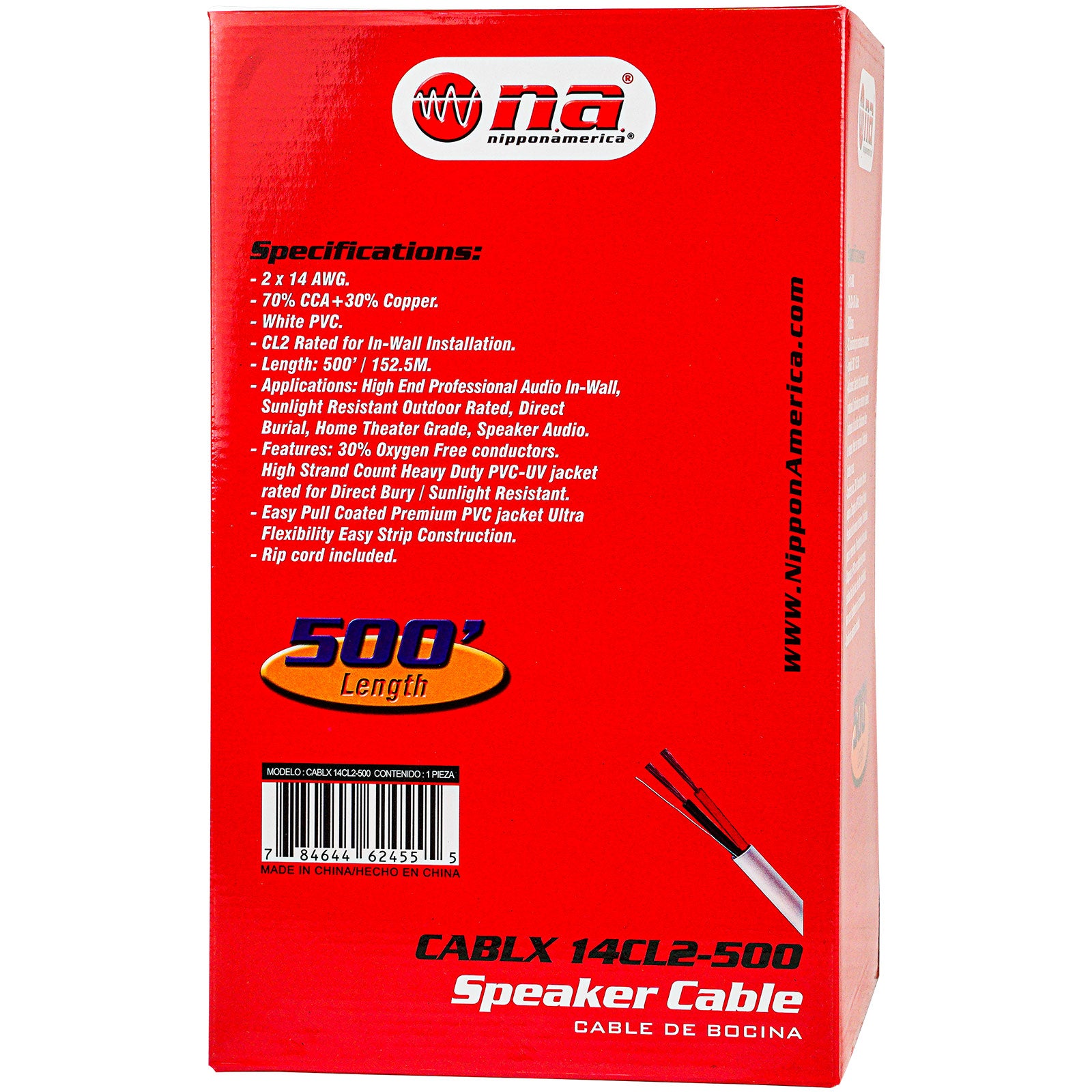 500FT Speaker Cable (CABLX 14CL2-500) – NipponAmerica