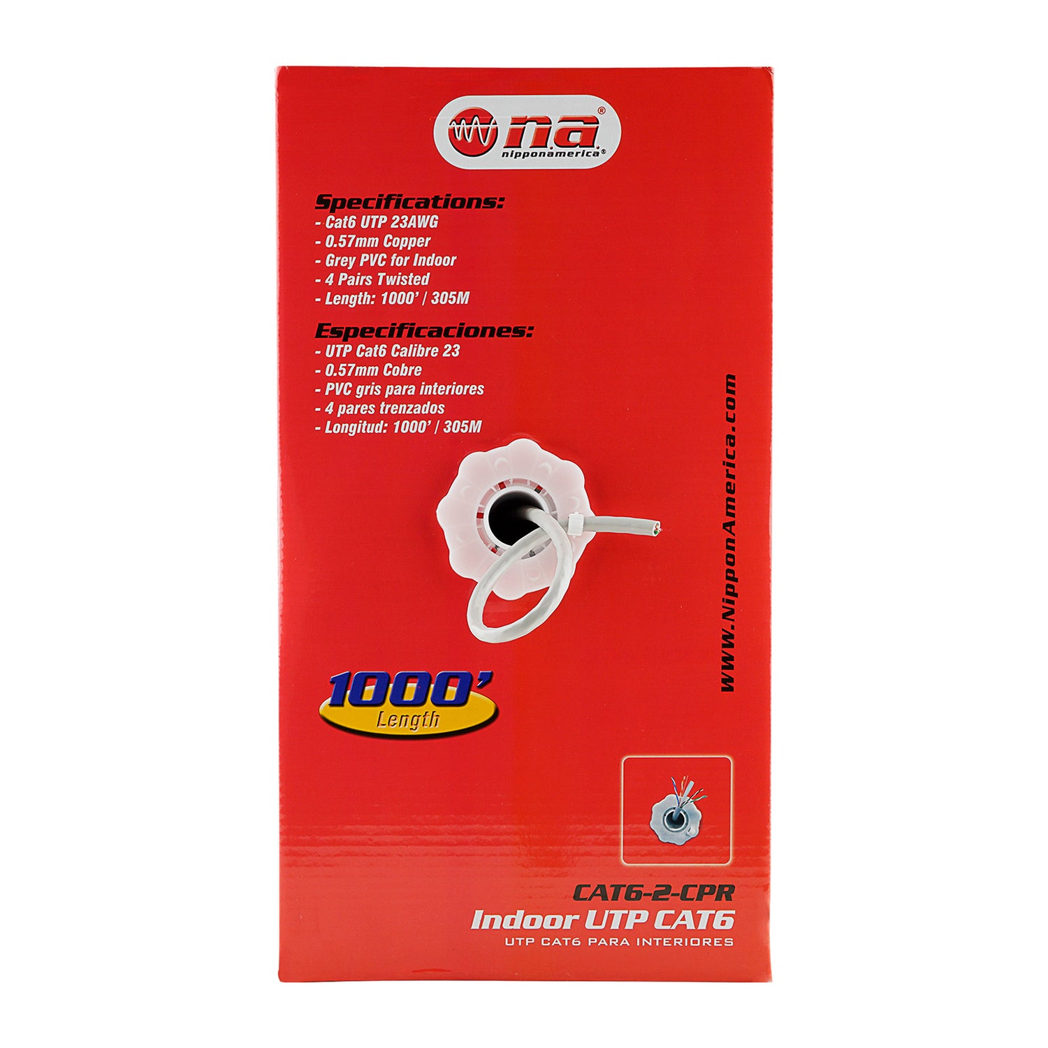 Indoor UTP CAT6 Network Cable (CAT6-2-CPR)