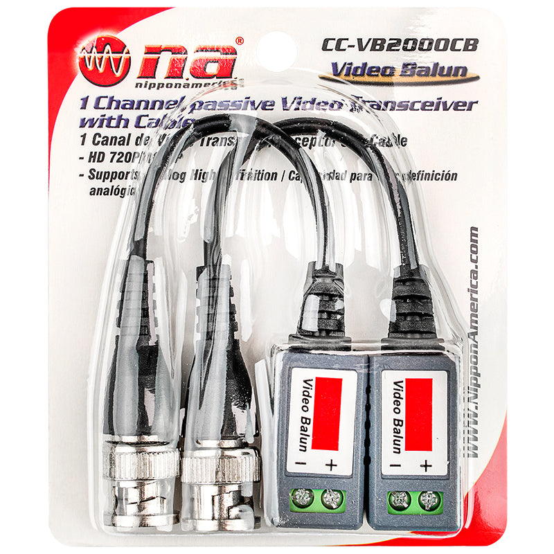 1 Channel Passive Video Transceiver with Cable (CC-VB2000CB)