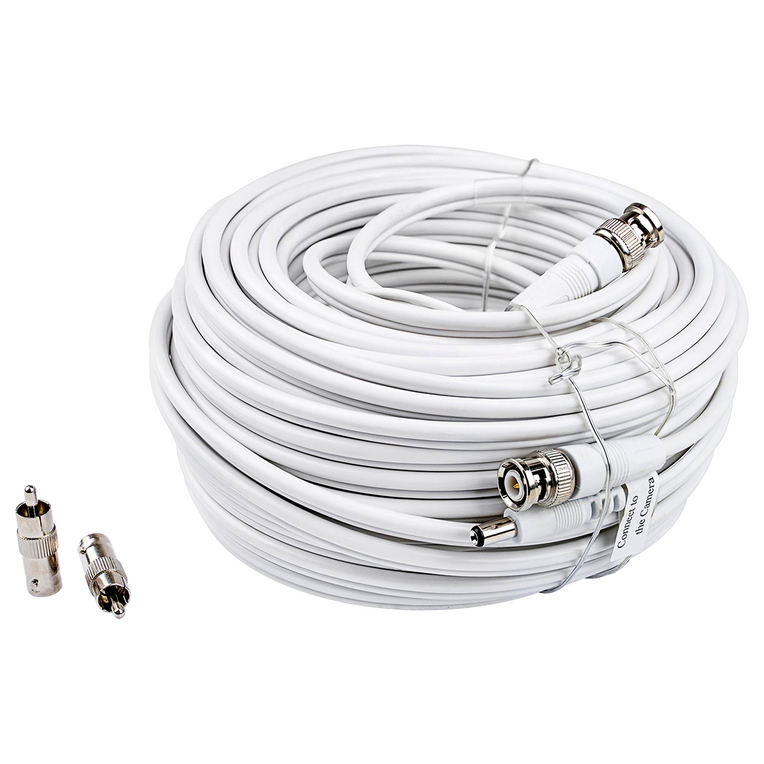 100FT BNC Closed Circuit Television Extension Cable, White (CCSL-100 WHT)