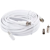 50FT BNC Closed Circuit Television Extension Cable, White (CCSL-50 WHT)