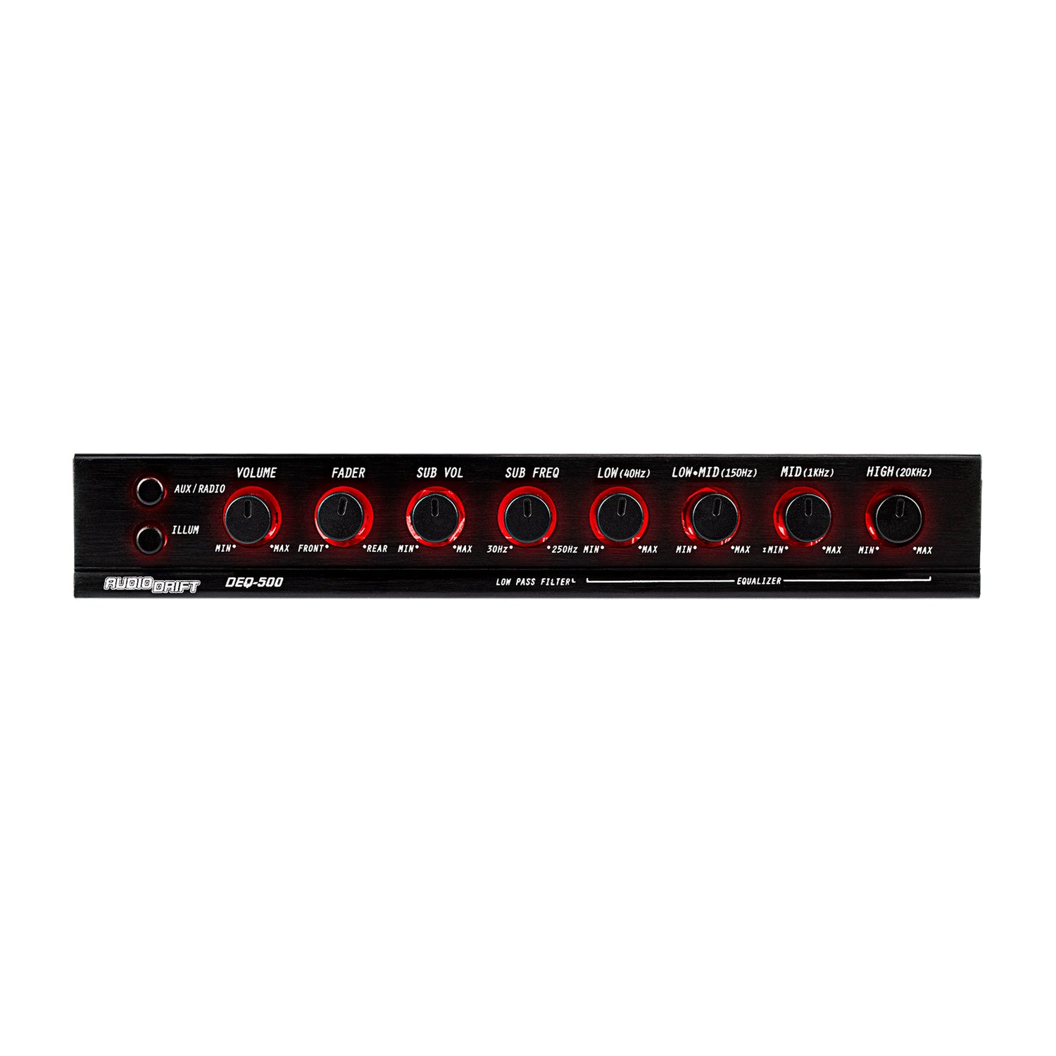 4-Band Graphic Equalizer with Subwoofer Output (DEQ-500)