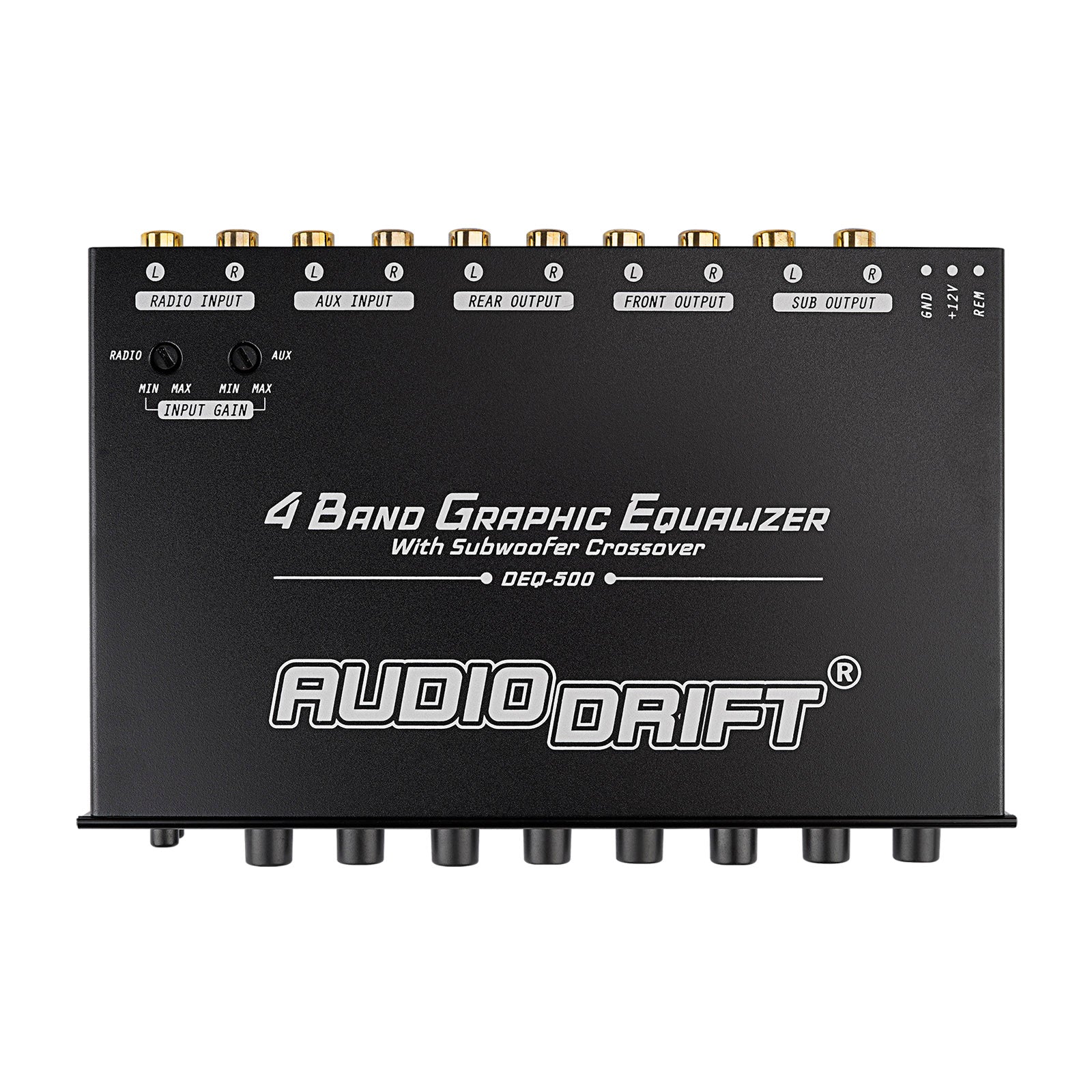 4-Band Graphic Equalizer with Subwoofer Output (DEQ-500