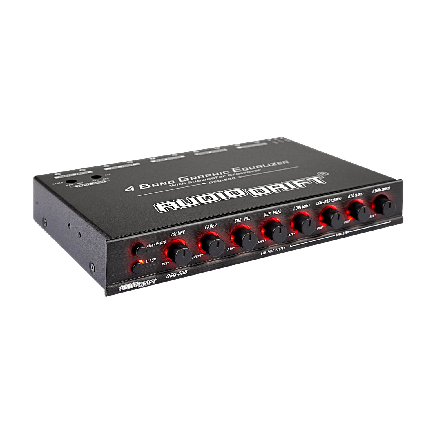 4-Band Graphic Equalizer with Subwoofer Output (DEQ-500)