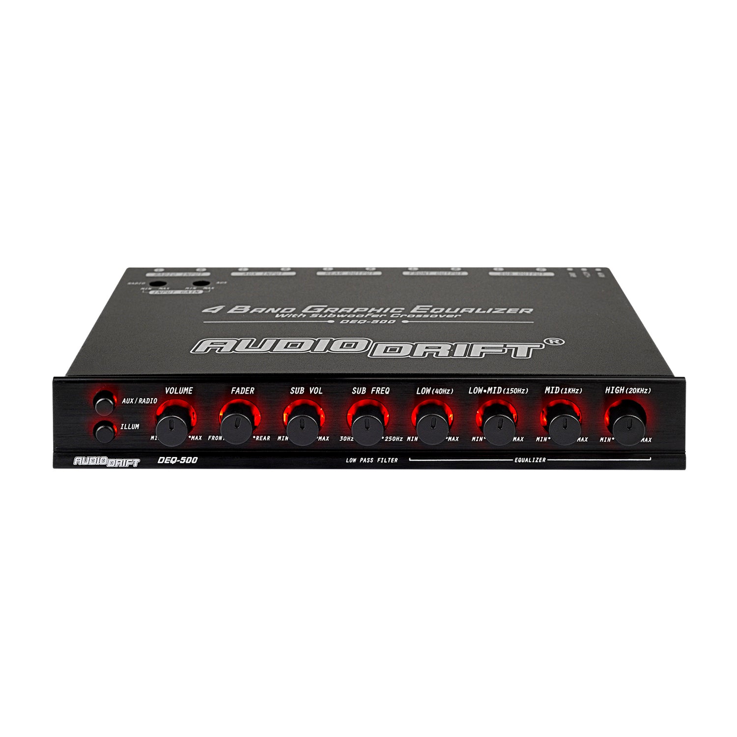 4-Band Graphic Equalizer with Subwoofer Output (DEQ-500)