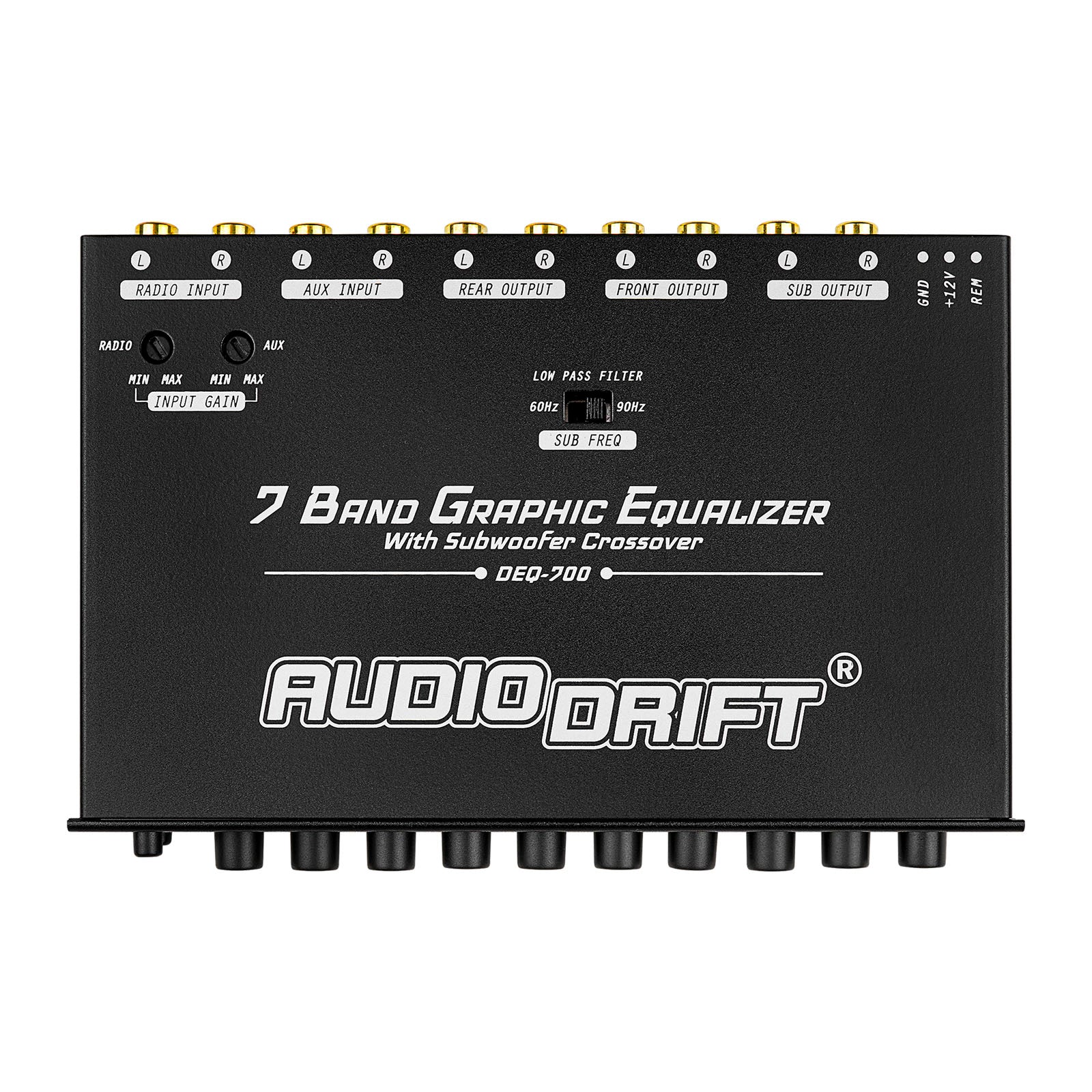 7-Band Graphic Equalizer with Subwoofer Output (DEQ-700